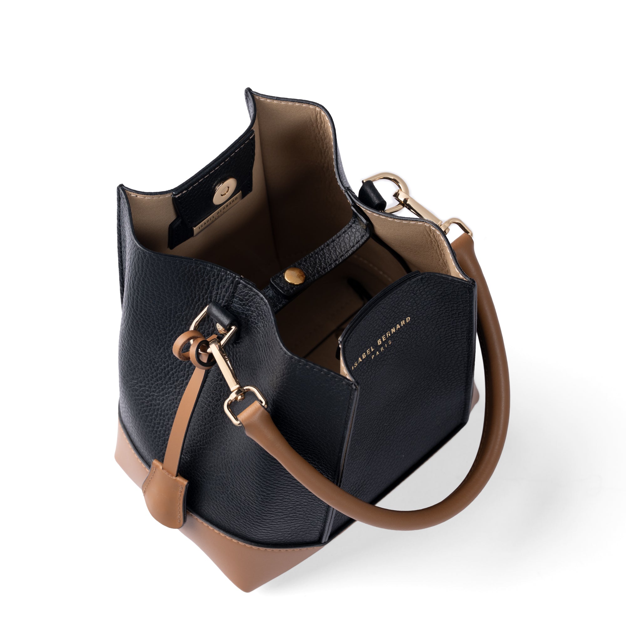 Femme Forte Minette black calfskin leather handbag