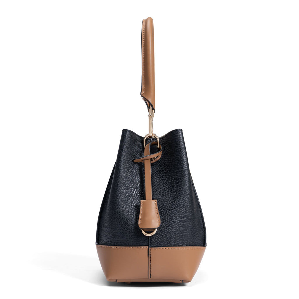 Femme Forte Minette black calfskin leather handbag