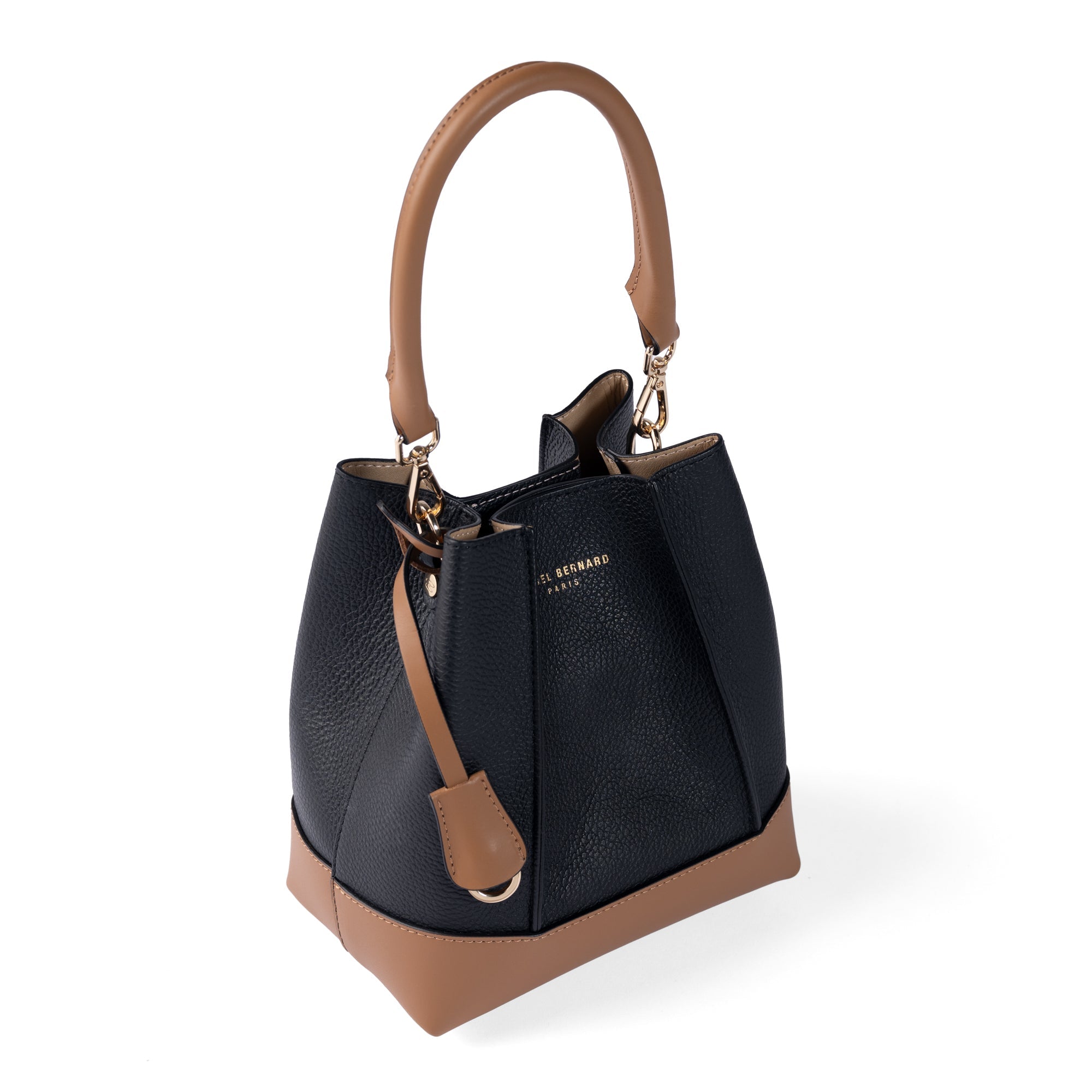 Femme Forte Minette black calfskin leather handbag