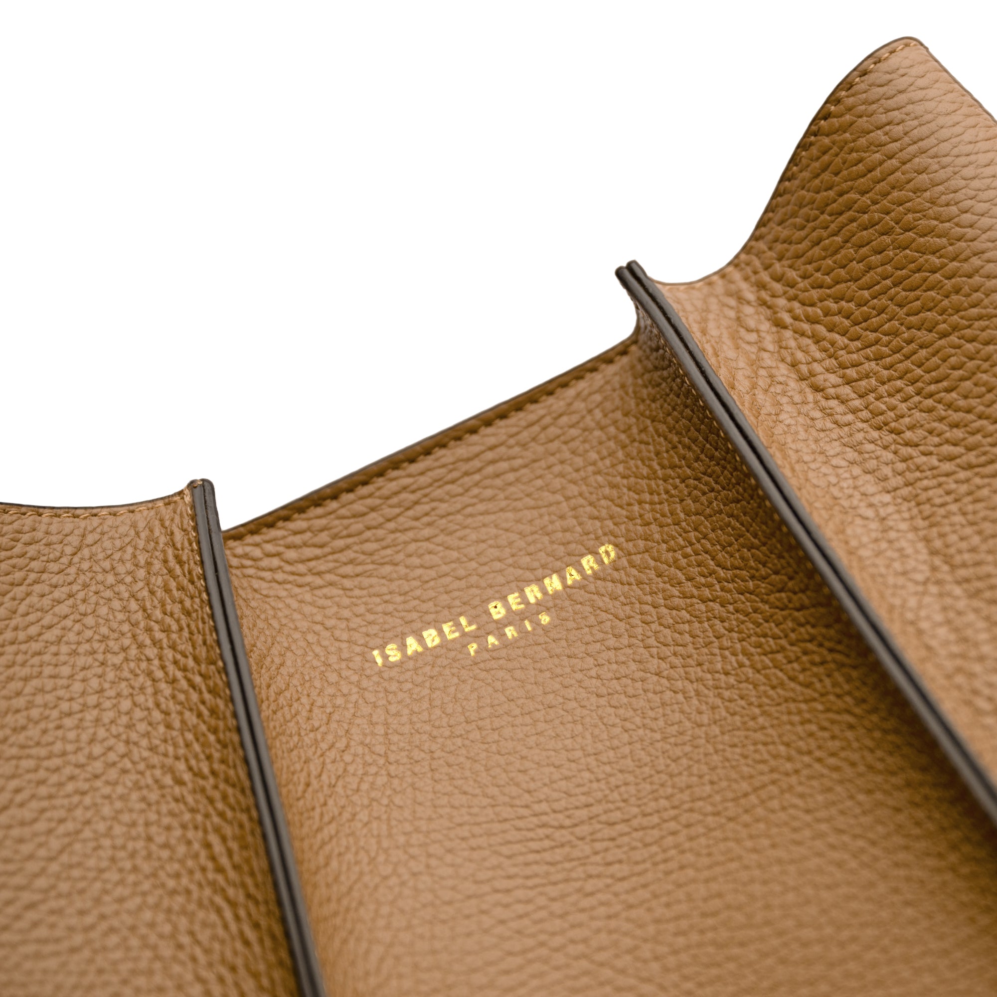 Femme Forte Minette camel calfskin leather handbag