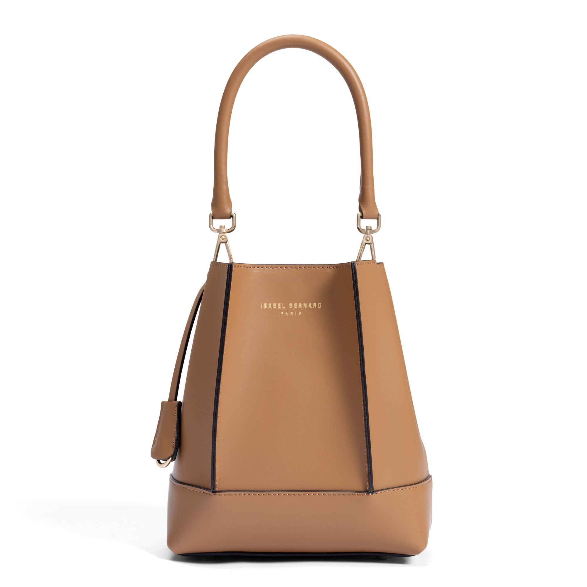 Femme Forte Minette camel calfskin leather handbag