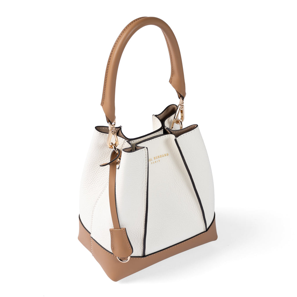 Femme Forte Minette cream calfskin leather handbag