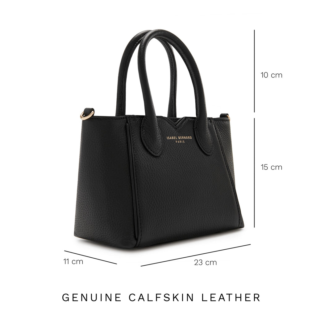 Honoré Cloe Mini black calfskin leather handbag