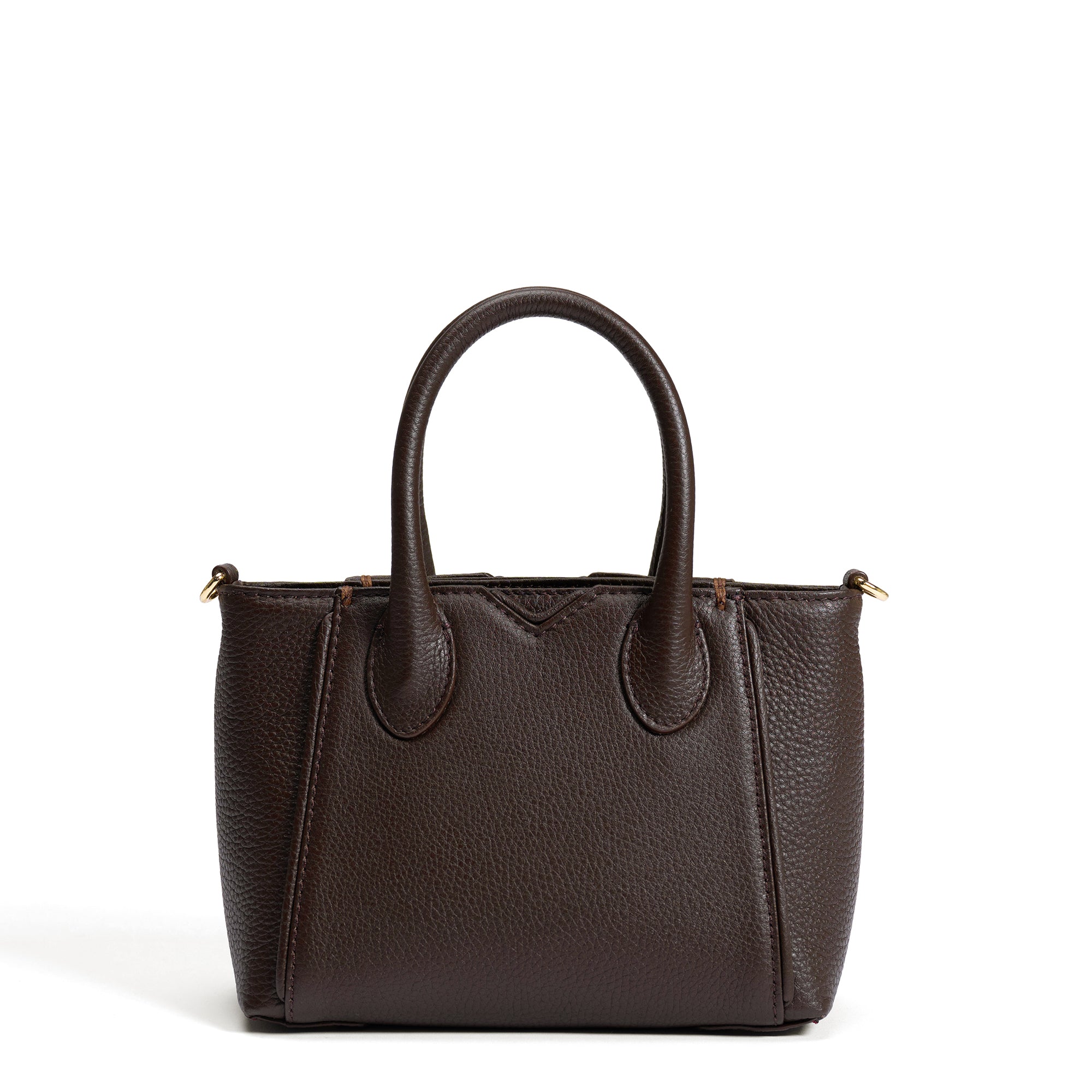 Honoré Cloe Mini brown calfskin leather handbag