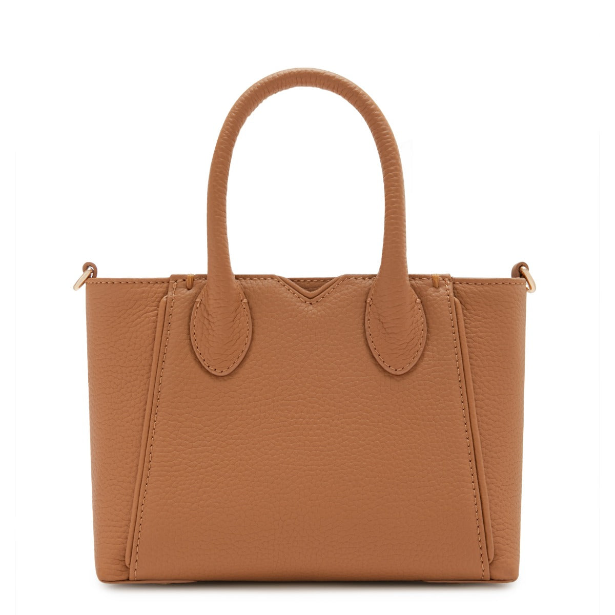 Cadeau d'Isabel camel calfskin leather handbag and cardholder set