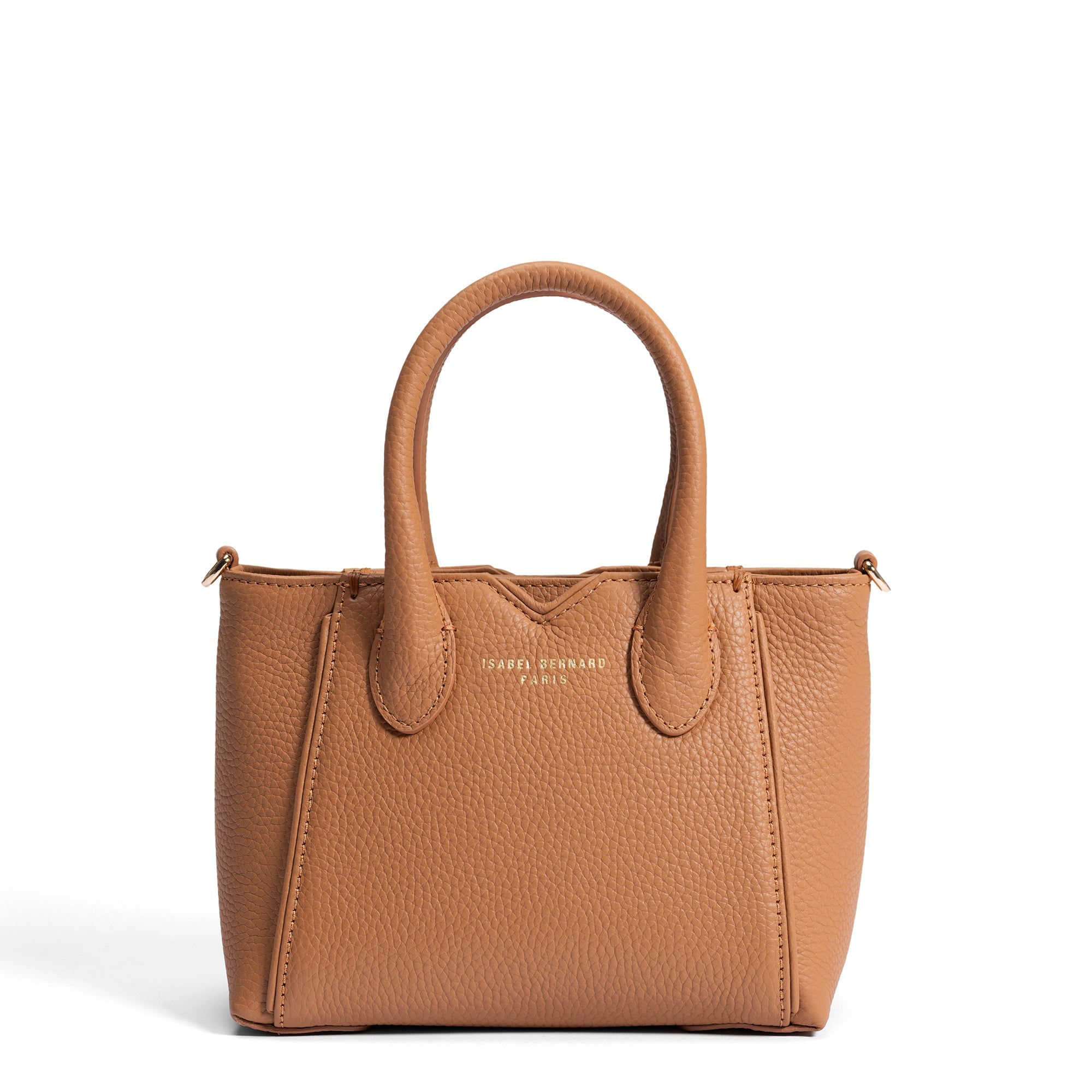 Honoré Cloe Mini camel calfskin leather handbag