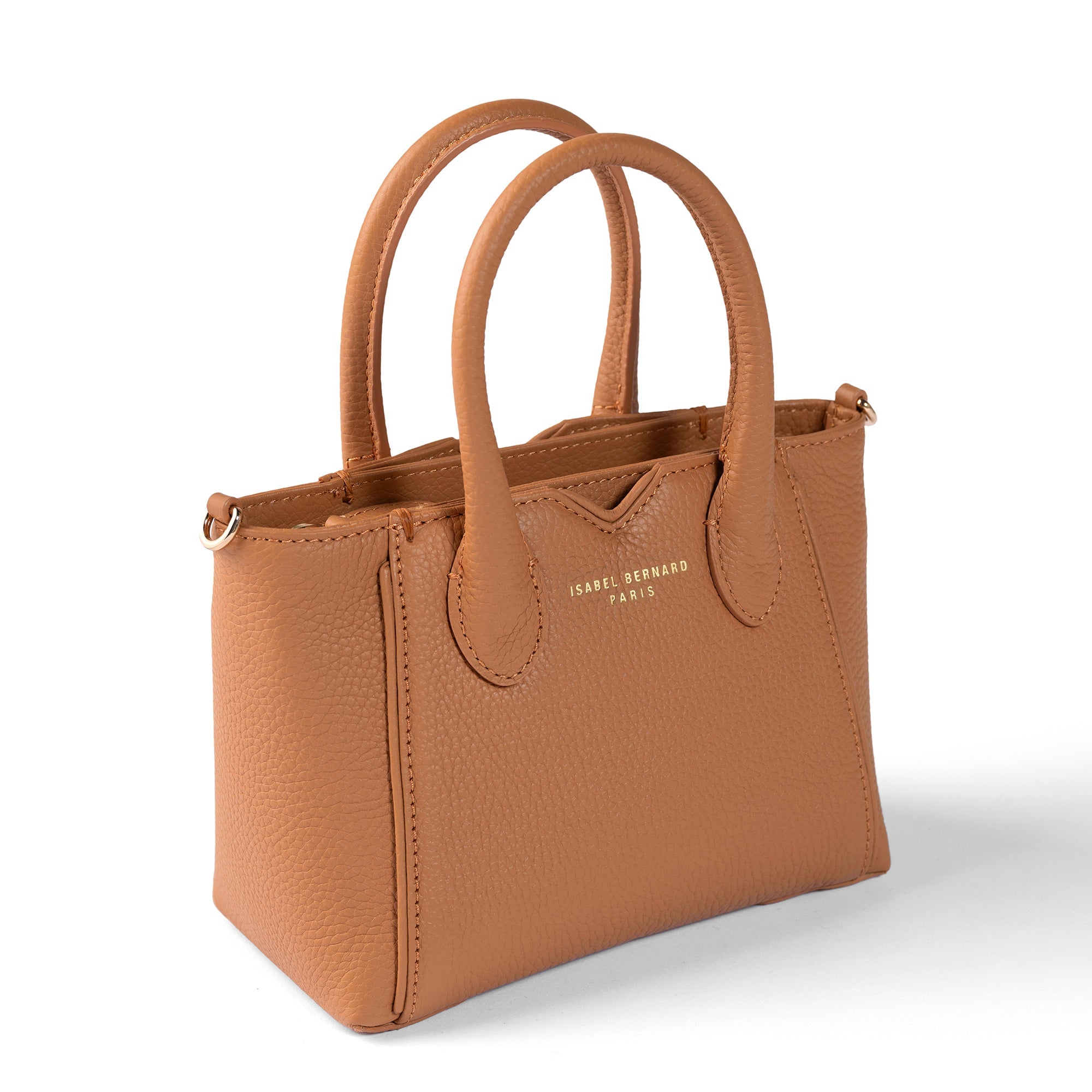 Honoré Cloe Mini camel calfskin leather handbag