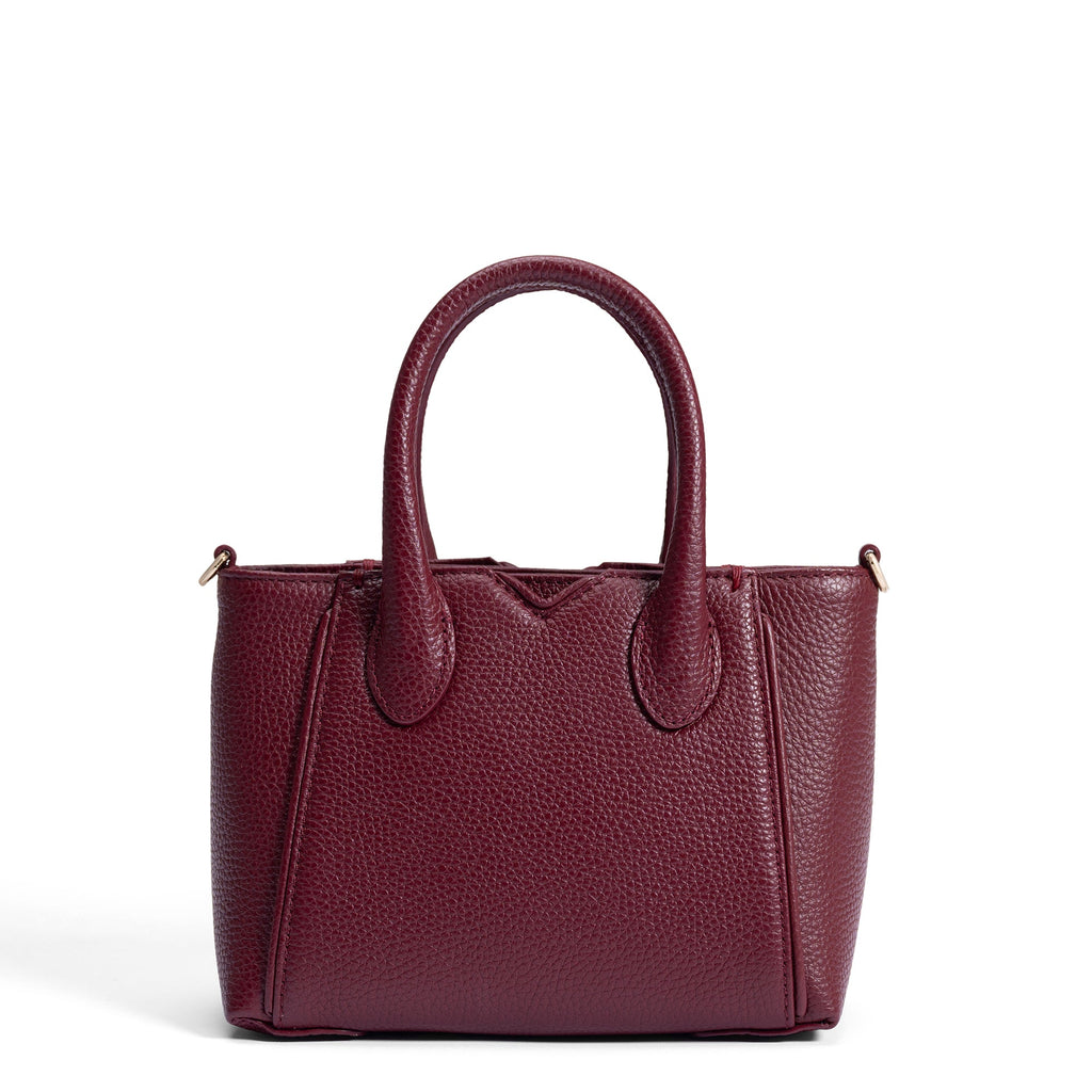 Honoré Cloe Mini bordeaux red calfskin leather handbag