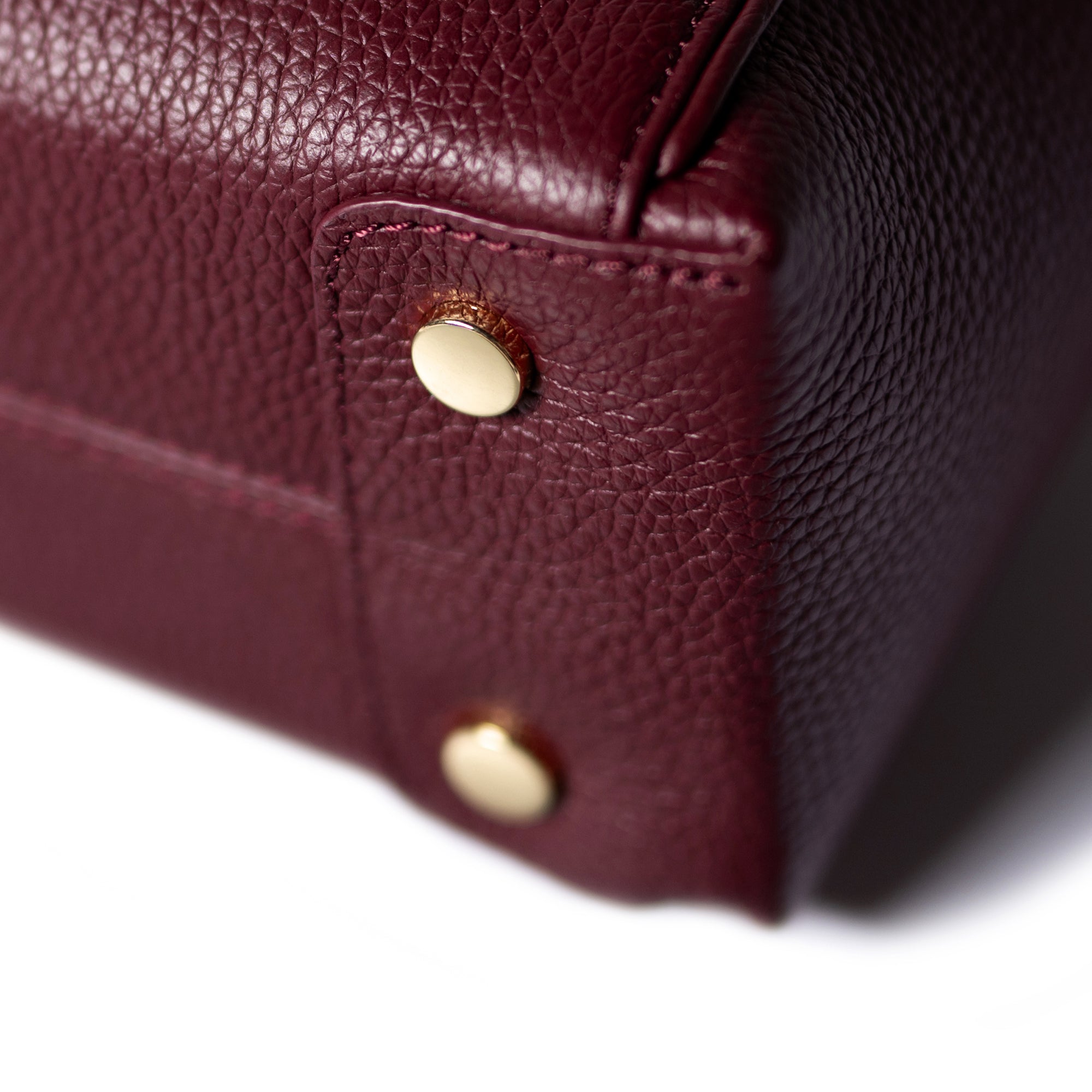 Honoré Cloe Mini bordeaux red calfskin leather handbag