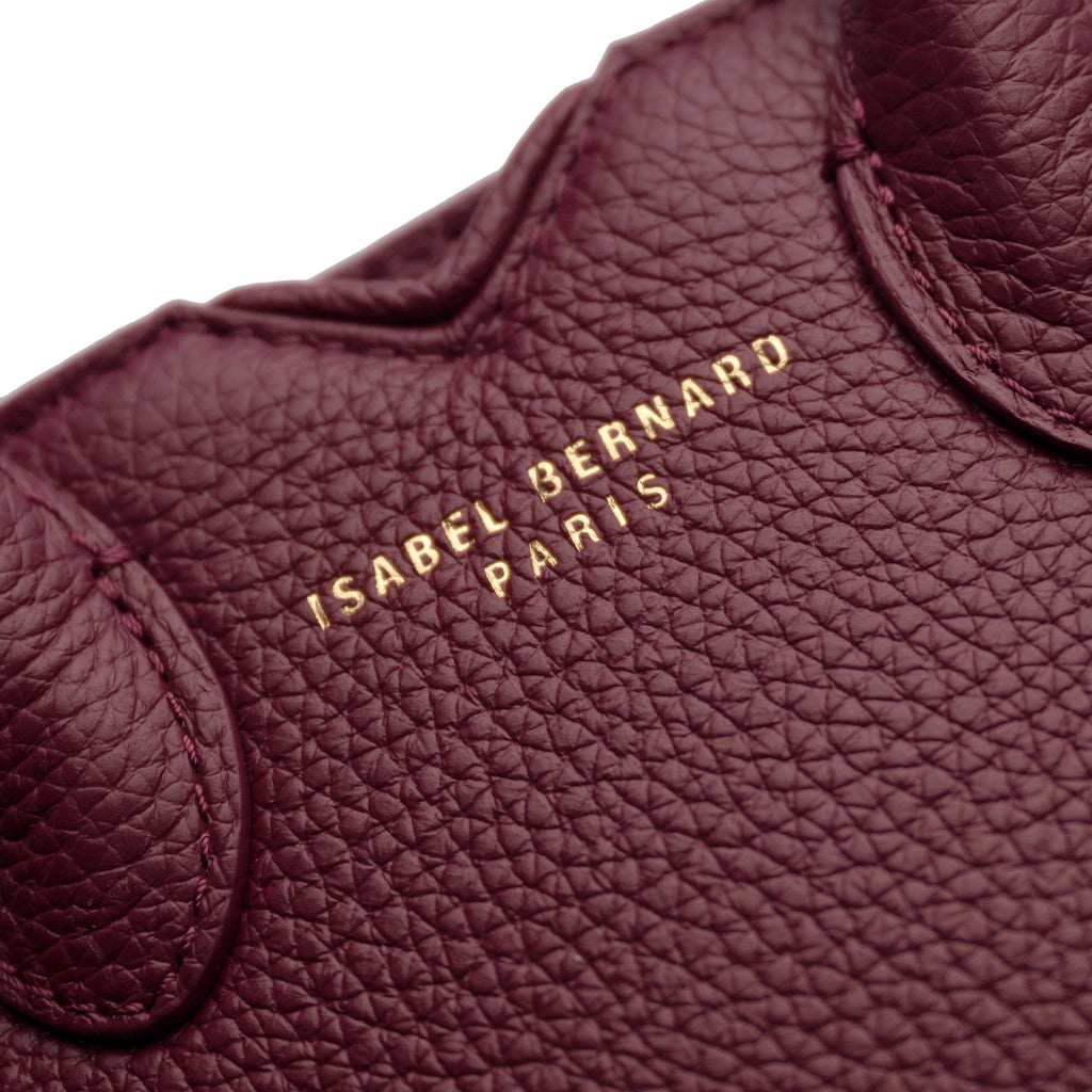 Honoré Cloe Mini bordeaux red calfskin leather handbag