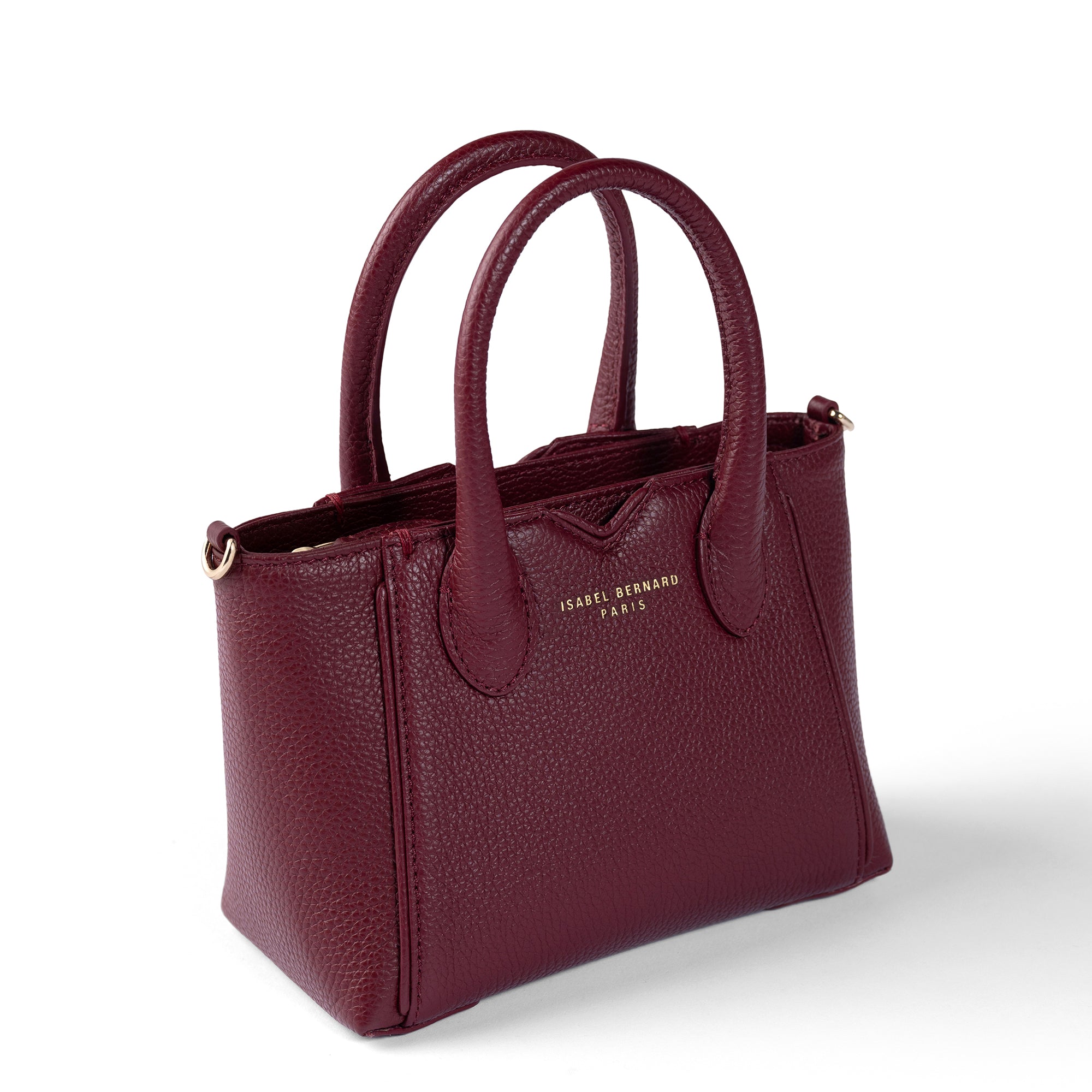 Honoré Cloe Mini bordeaux red calfskin leather handbag