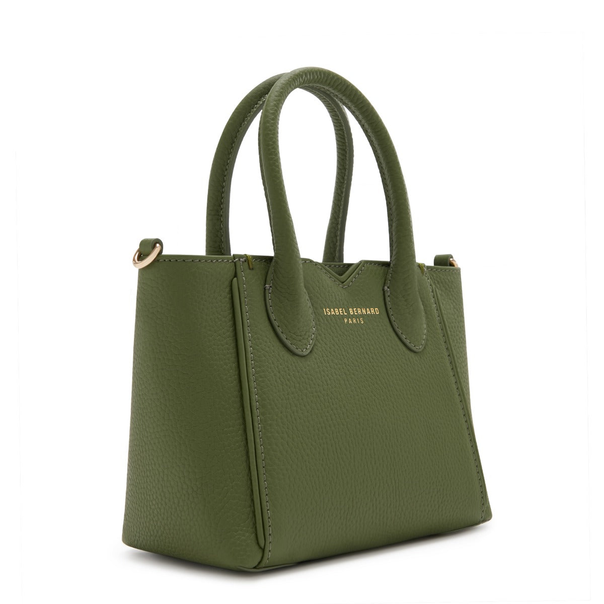 Cadeau d'Isabel green calfskin leather handbag and wallet set