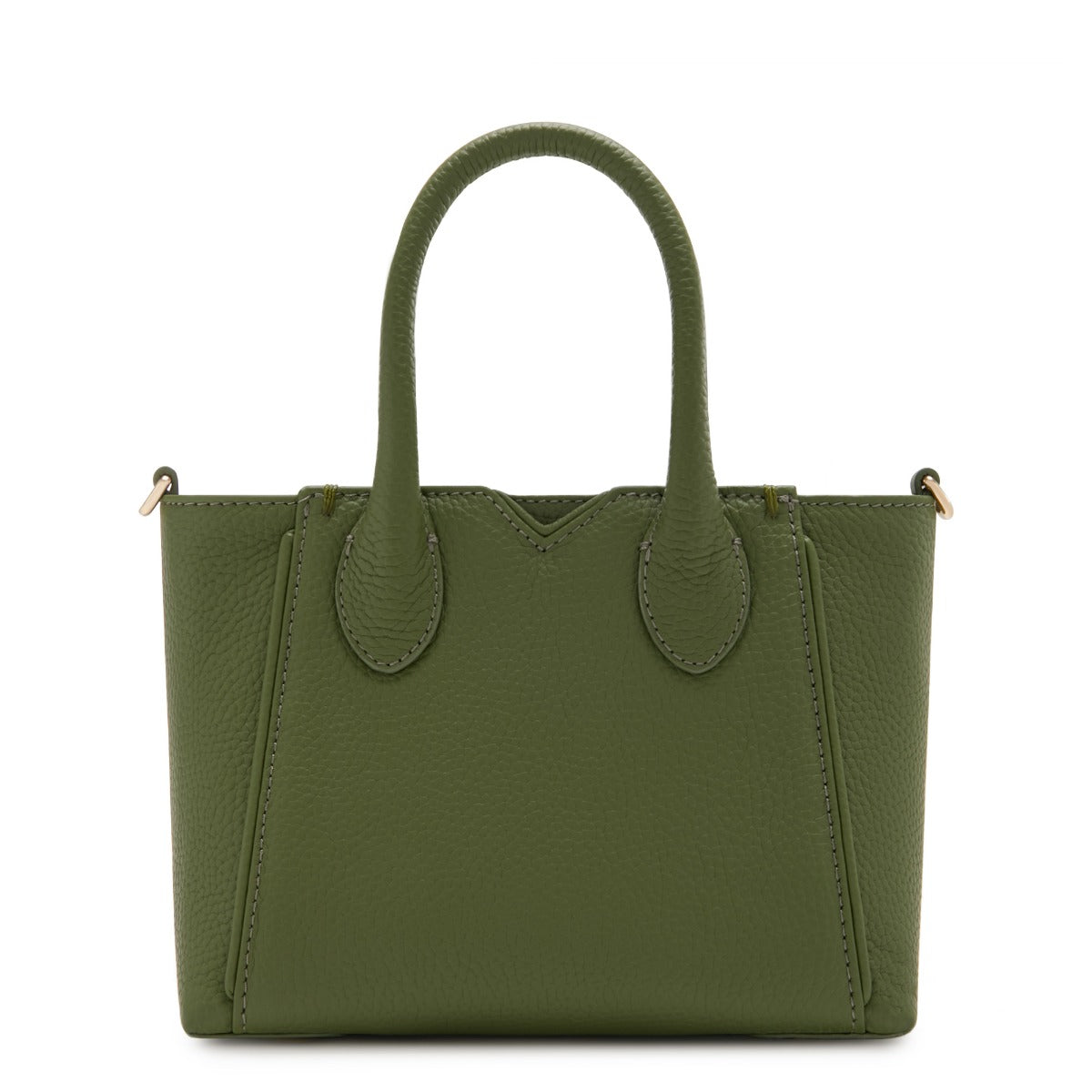 Cadeau d'Isabel green calfskin leather handbag and wallet set