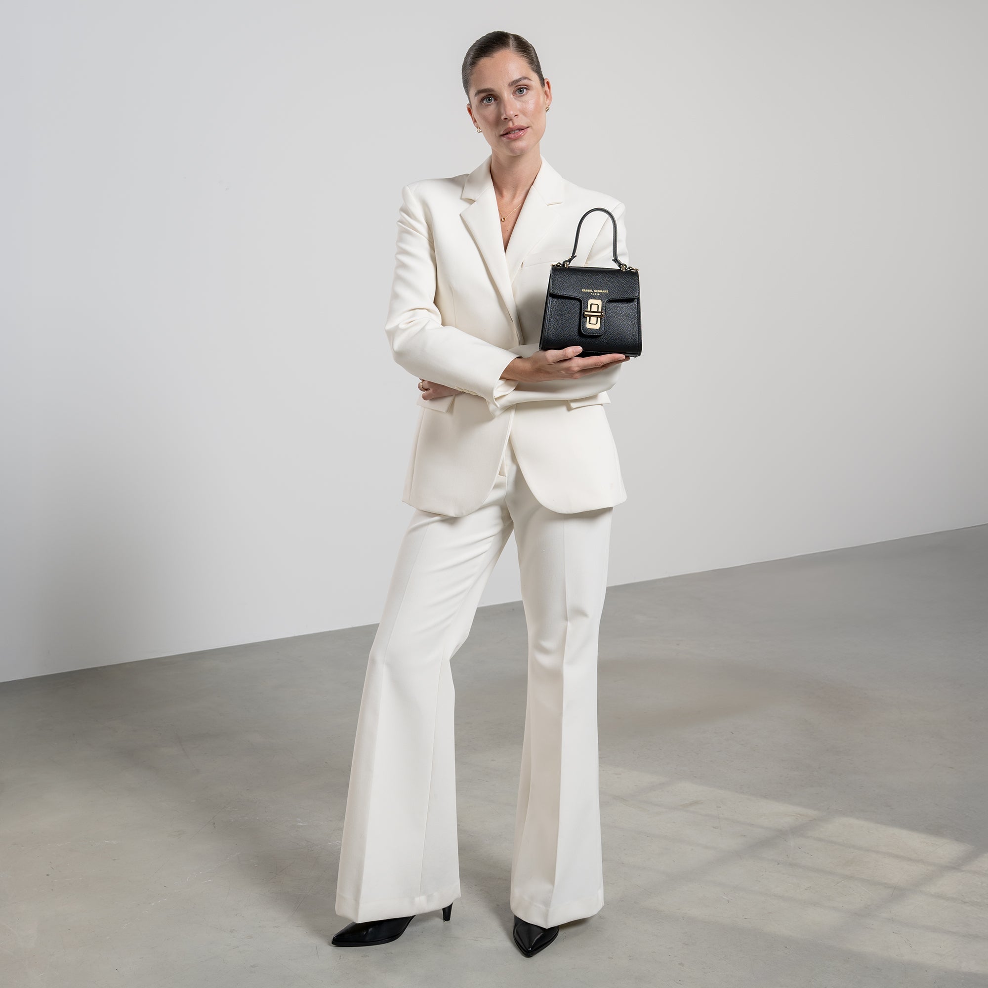 Femme Forte Simone Mini black leather handbag calfskin leather