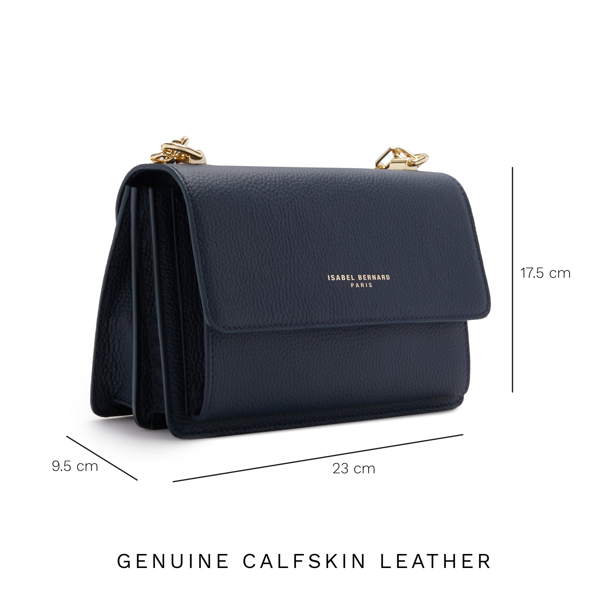 Femme Forte Valerie blue calfskin leather shoulder bag