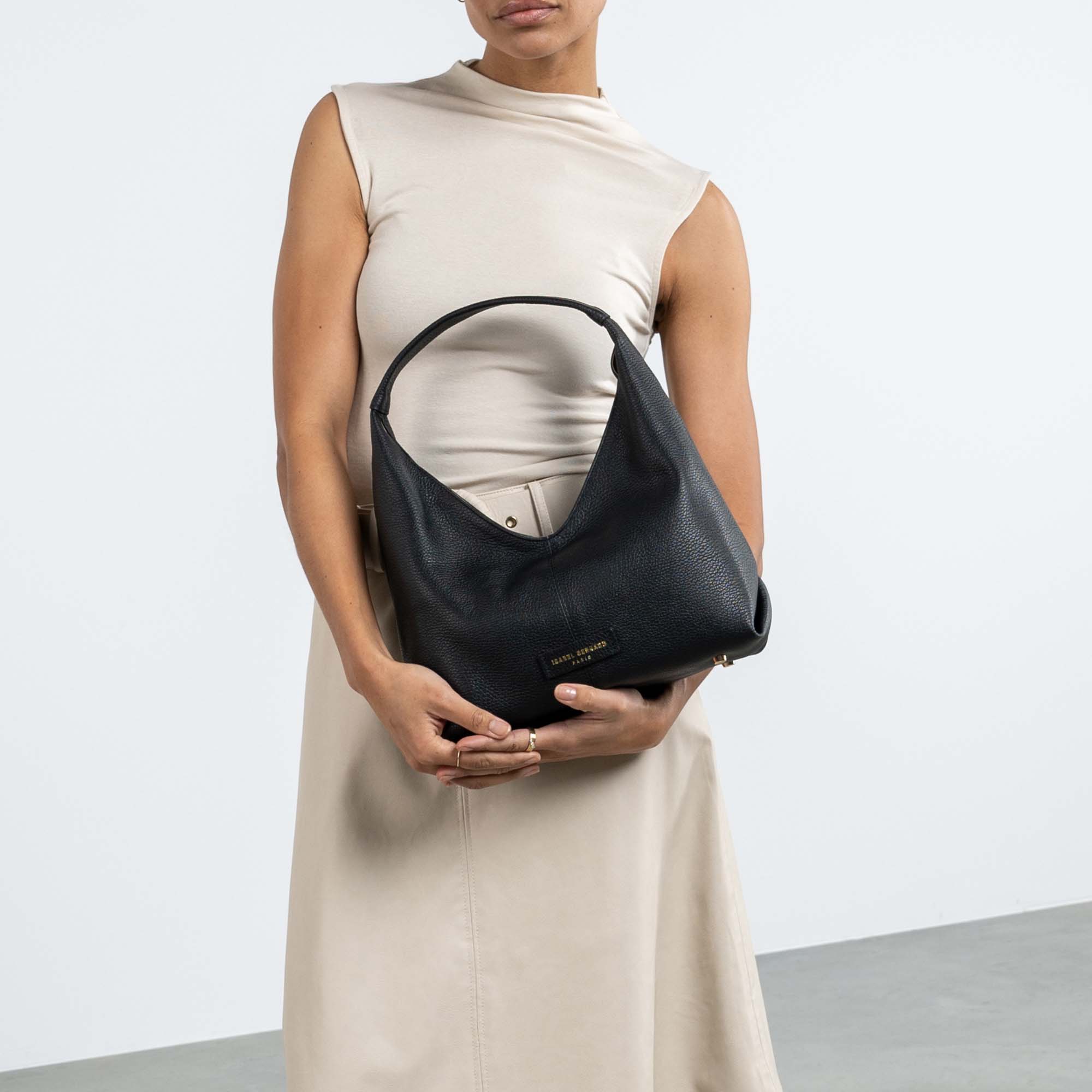 Honoré Grace mini black calfskin leather handbag