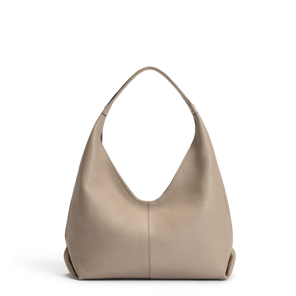 Honoré Grace mini taupe calfskin leather handbag