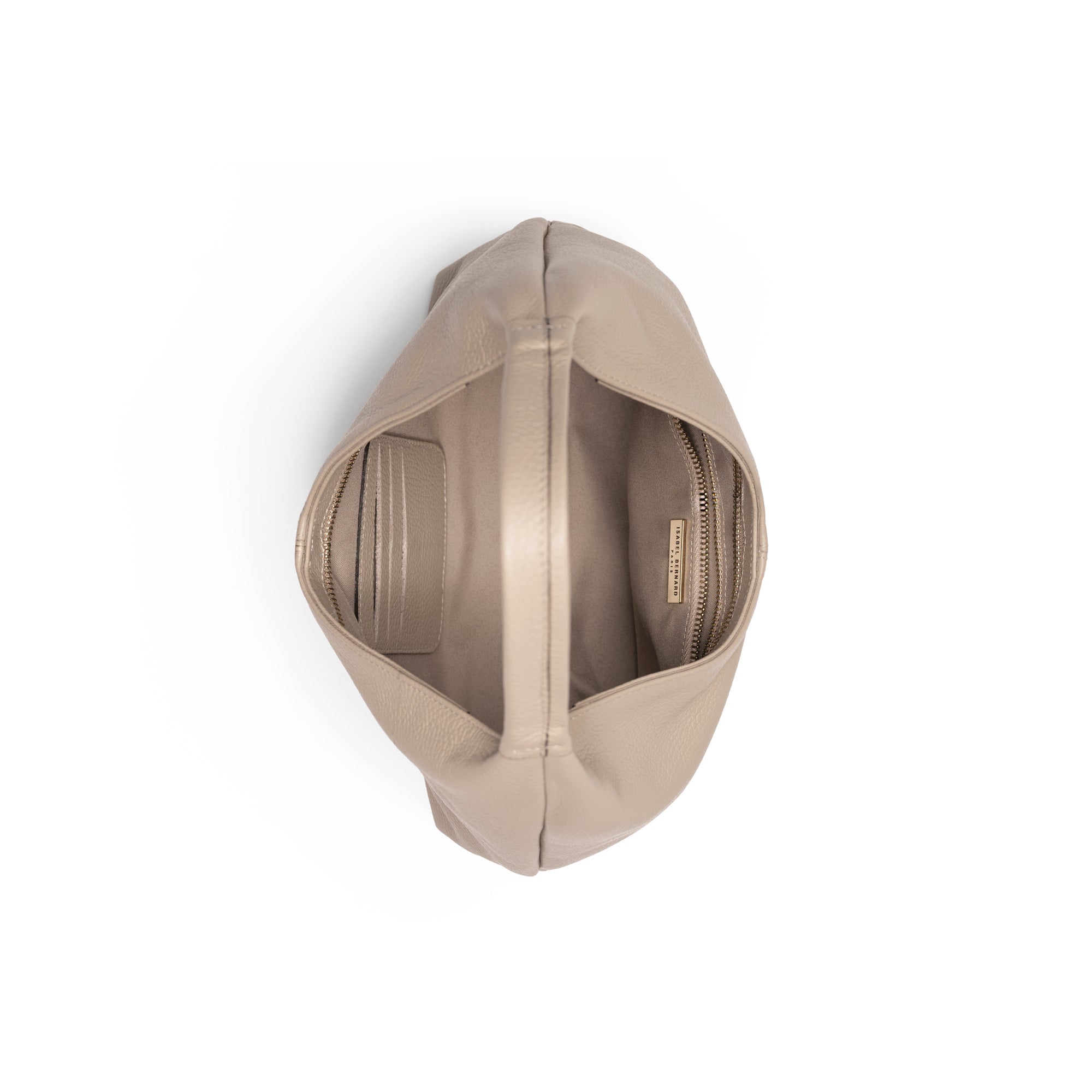 Honoré Grace mini taupe calfskin leather handbag