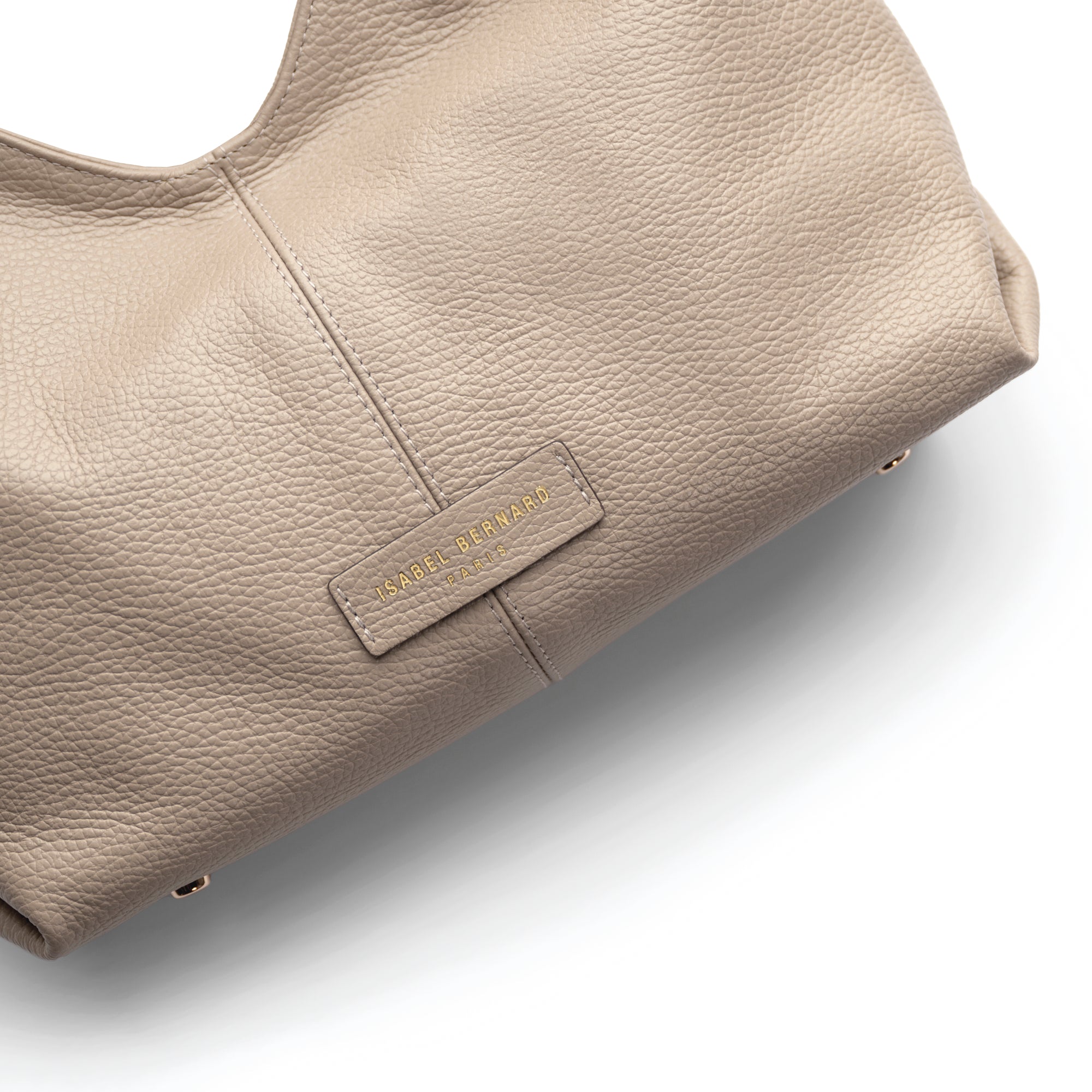 Honoré Grace mini taupe calfskin leather handbag