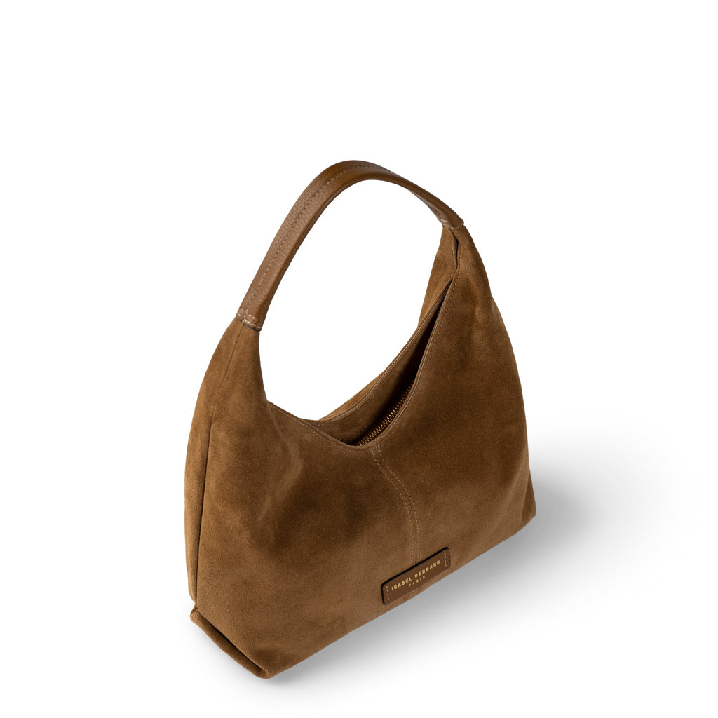 Honoré Grace mini brown suede handbag