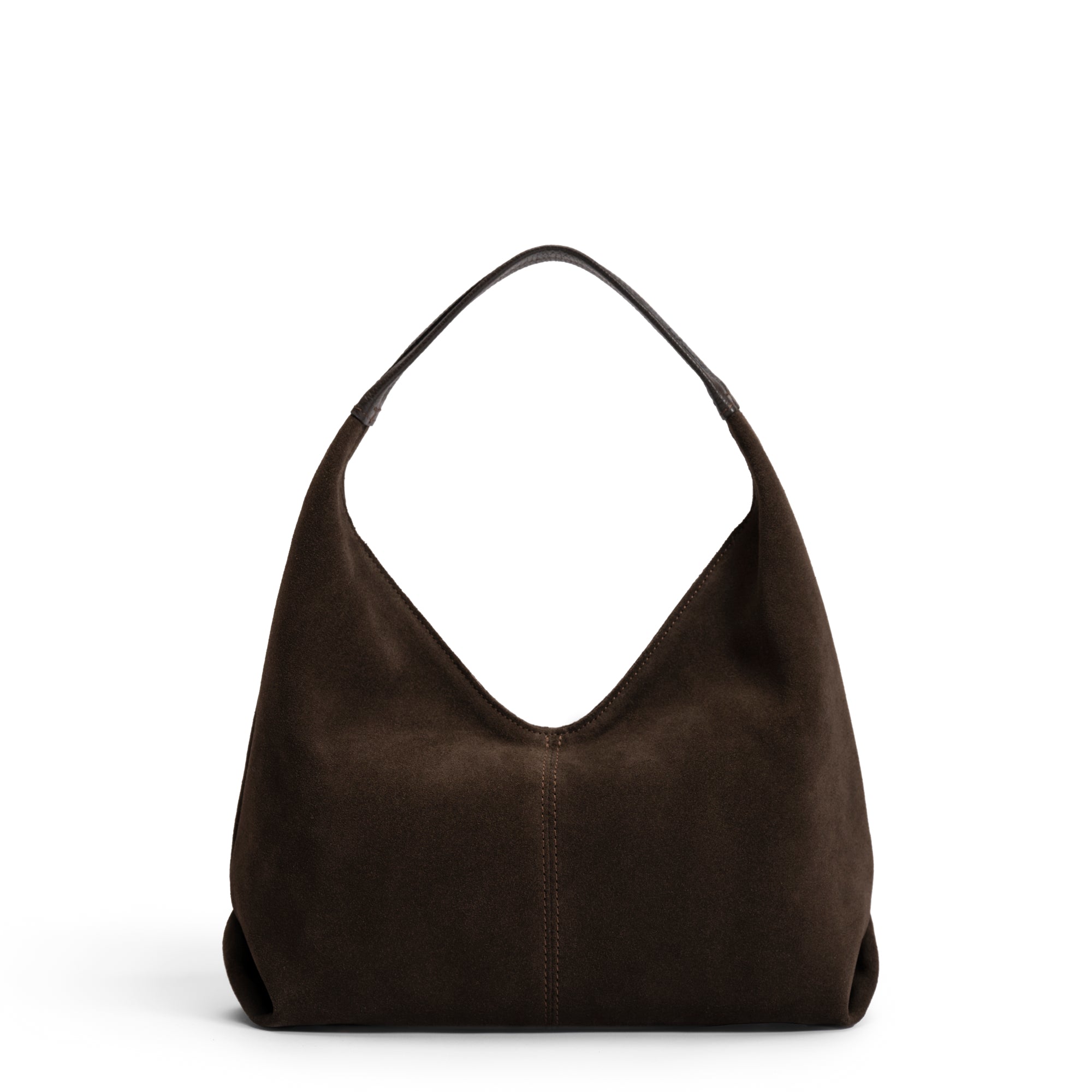 Honoré Grace mini dark brown suede handbag