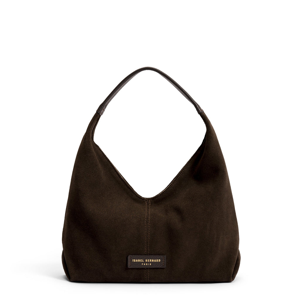 Honoré Grace mini dark brown suede handbag