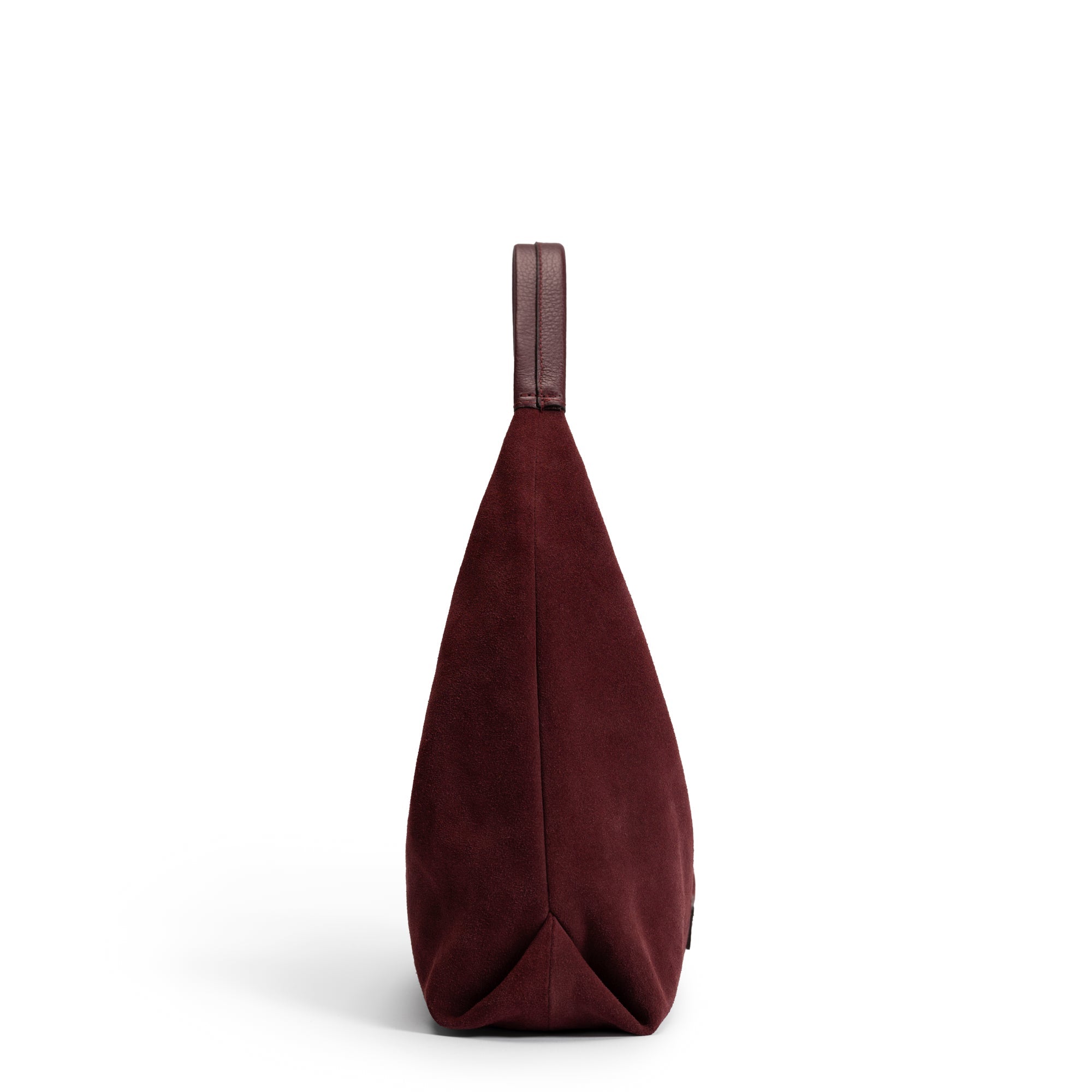 Honoré Grace mini dark bordeaux suede handbag