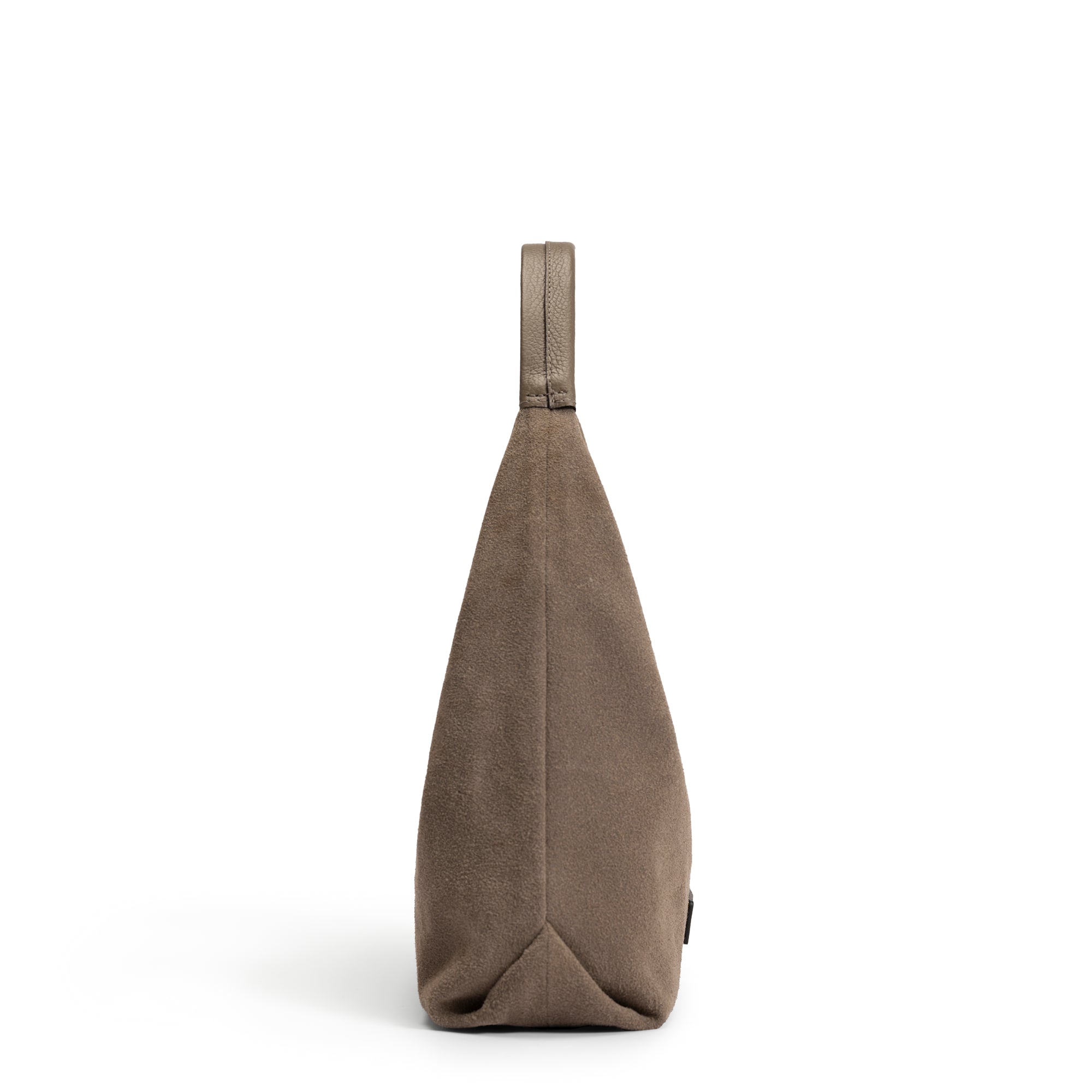 Honoré Grace mini taupe suede handbag