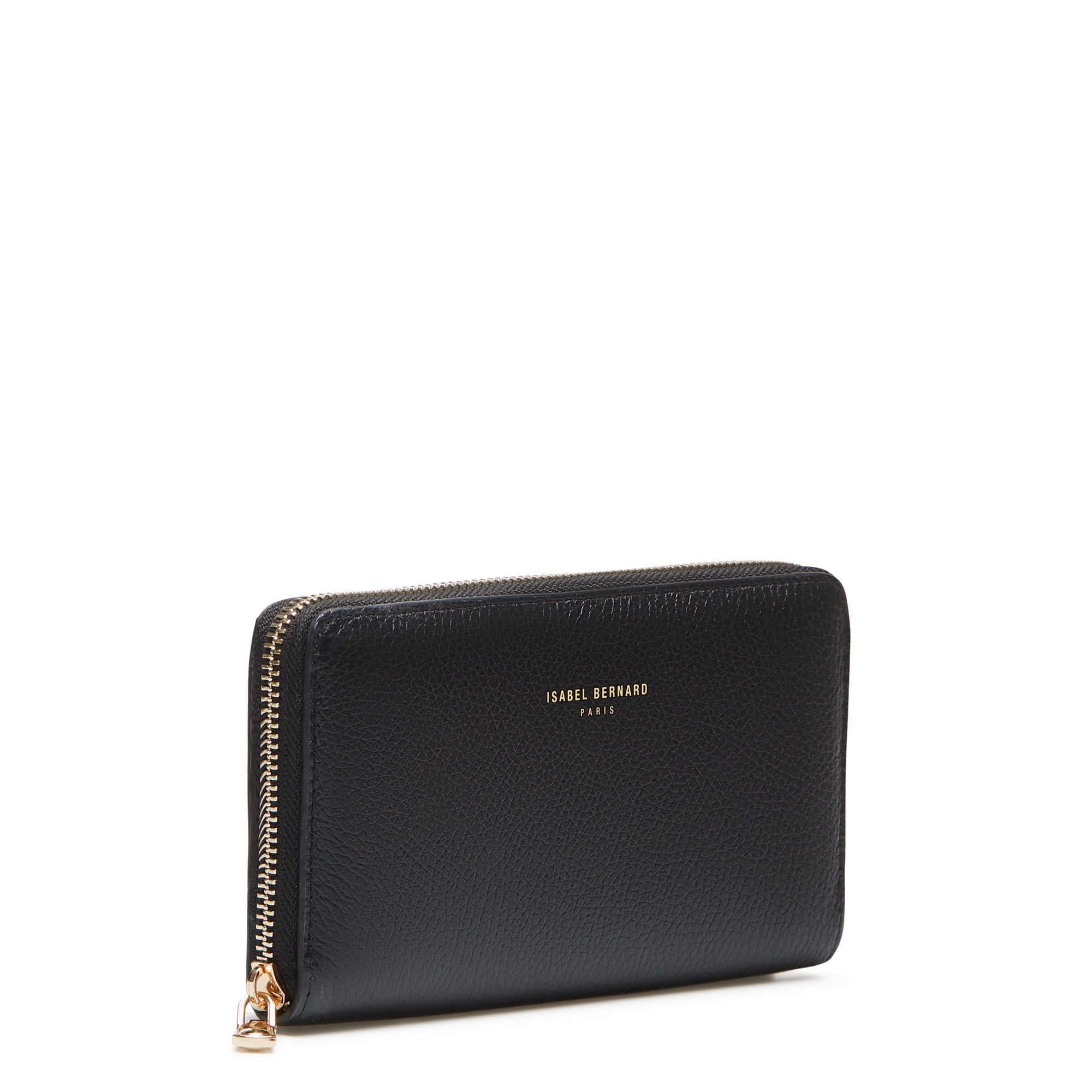 Cadeau d'Isabel black calfskin leather handbag and wallet set