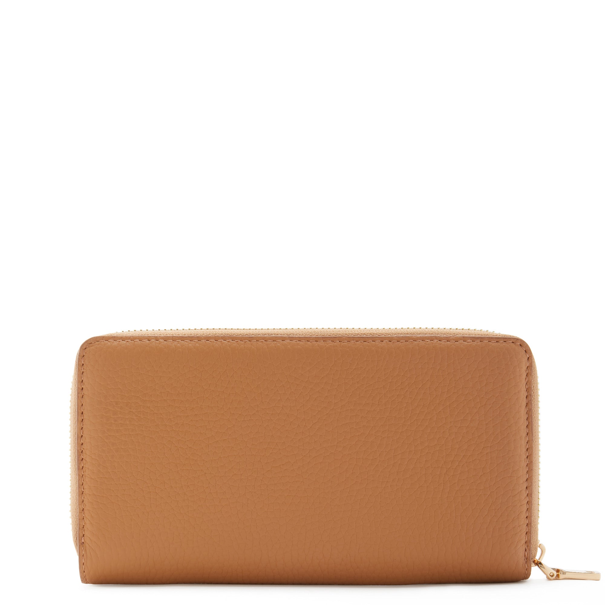 Cadeau d'Isabel camel calfskin leather handbag and wallet set