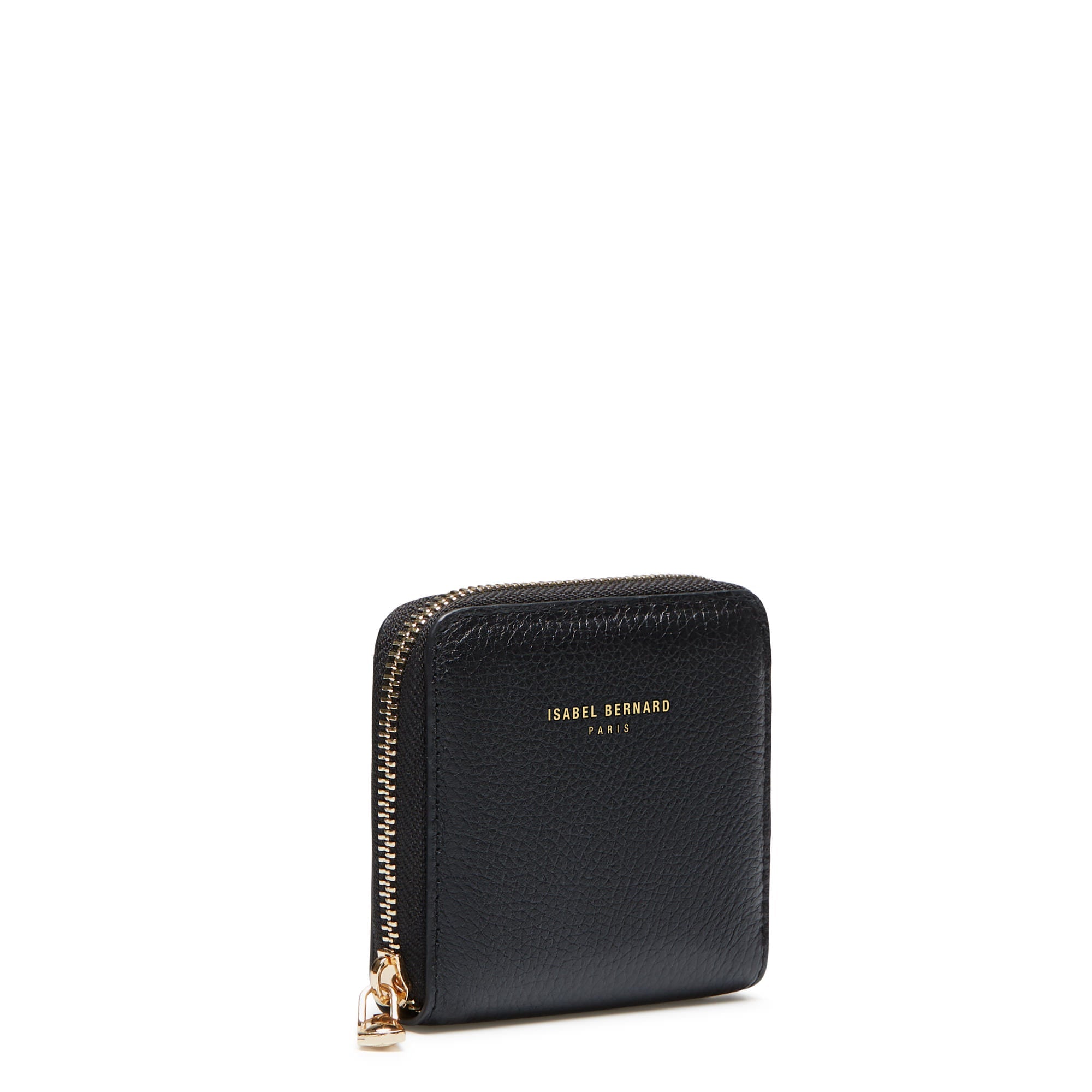 Cadeau d'Isabel black calfskin leather shoulder bag and wallet set