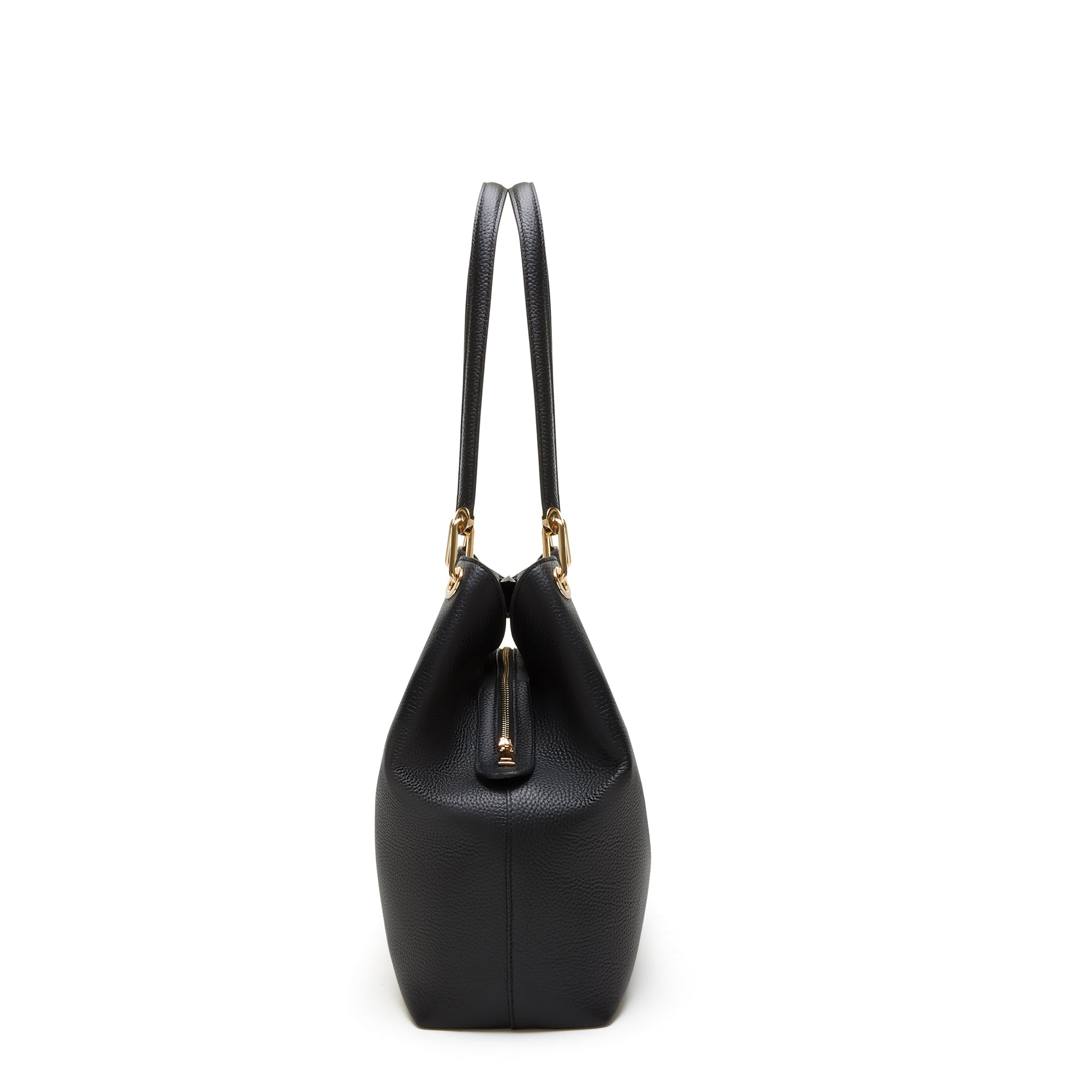 Cadeau d'Isabel black calfskin leather shoulder bag and wallet set