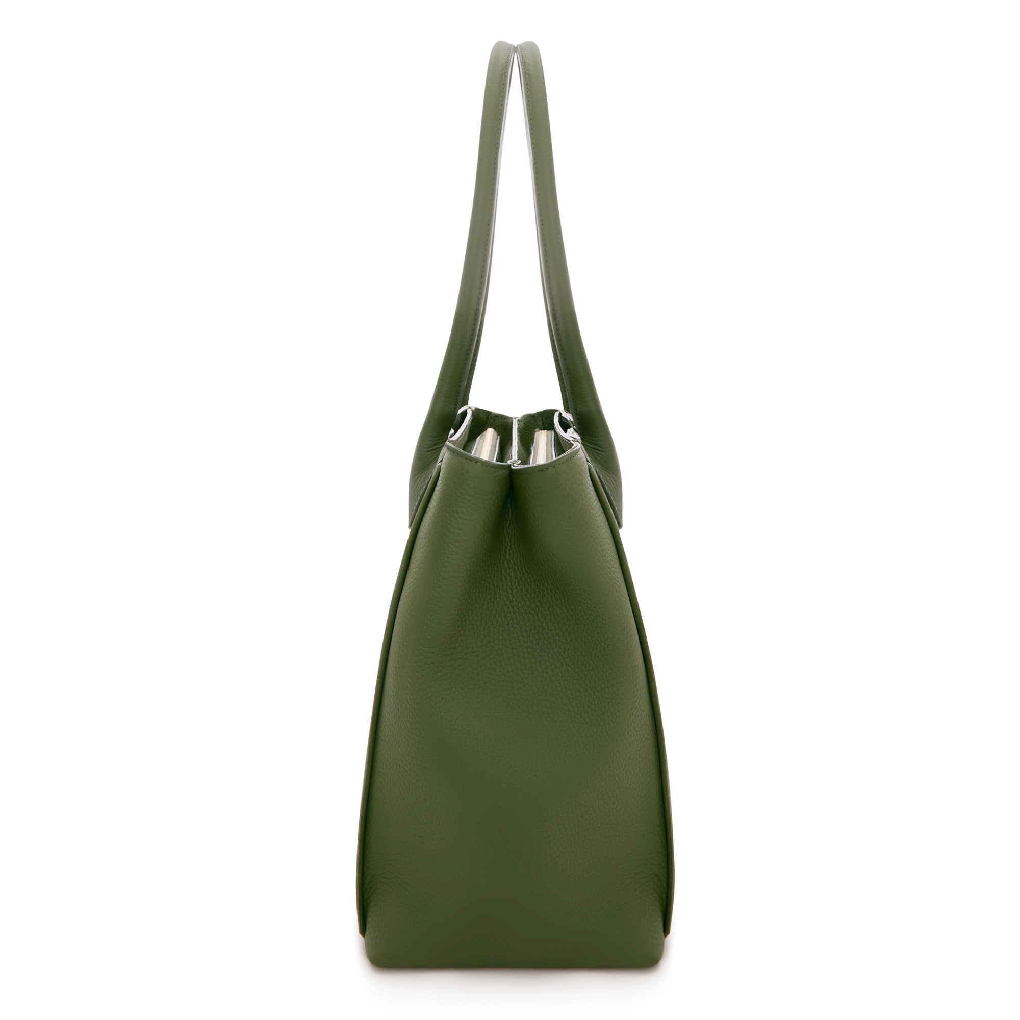 Cadeau d'Isabel green calfskin leather handbag and wallet set