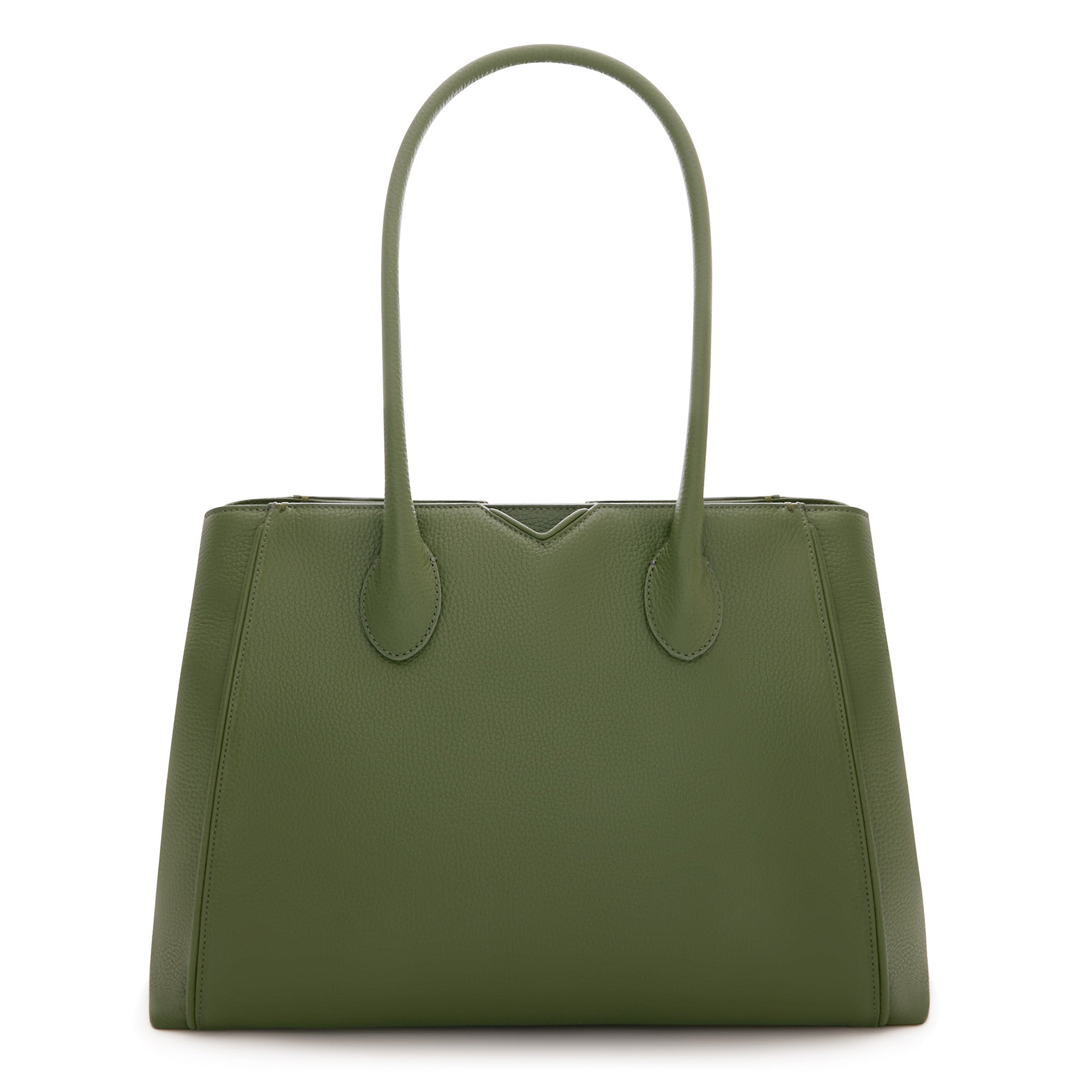 Cadeau d'Isabel green calfskin leather handbag and wallet set