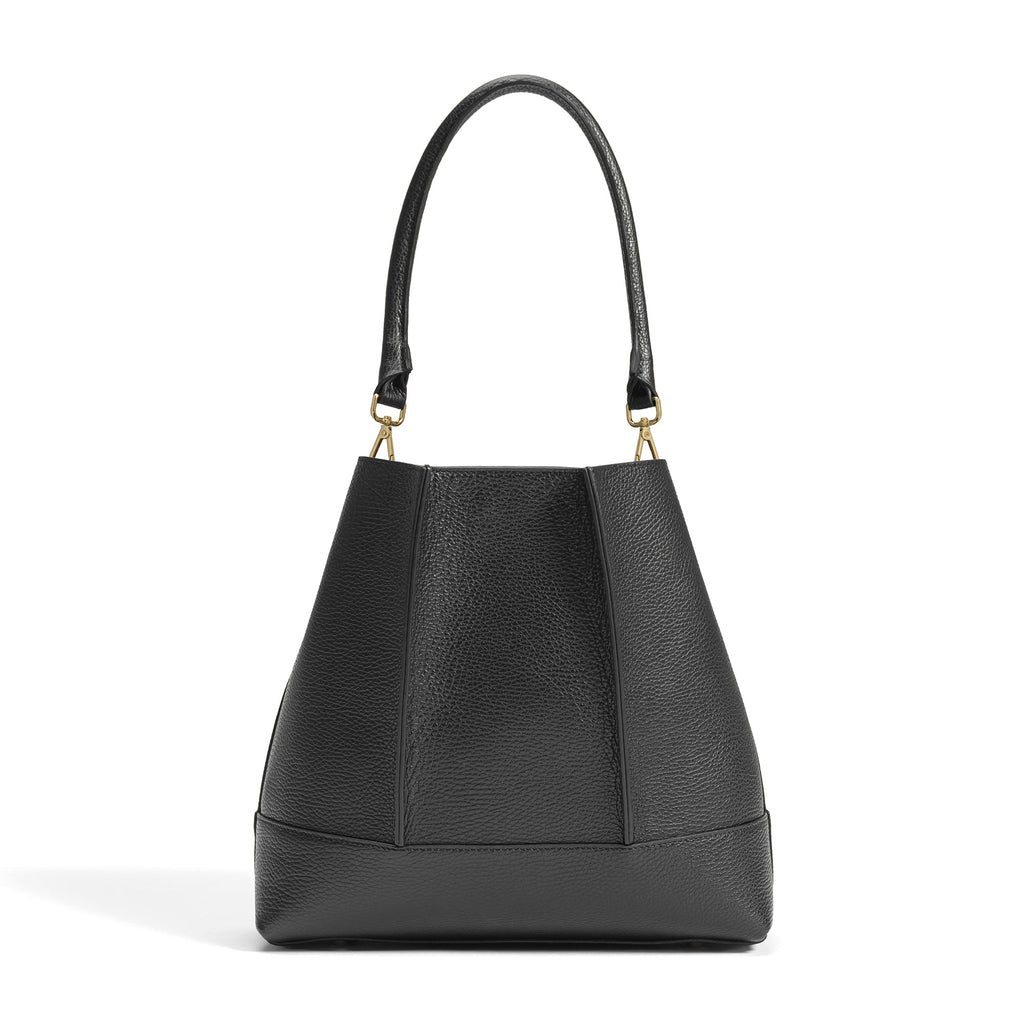 Femme Forte Macie black calfskin leather shoulder bag
