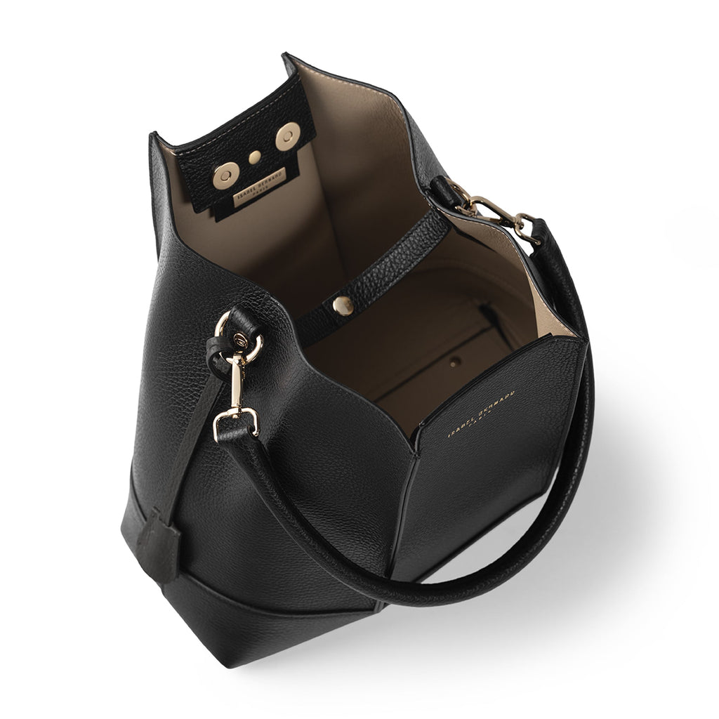 Femme Forte Macie black calfskin leather shoulder bag