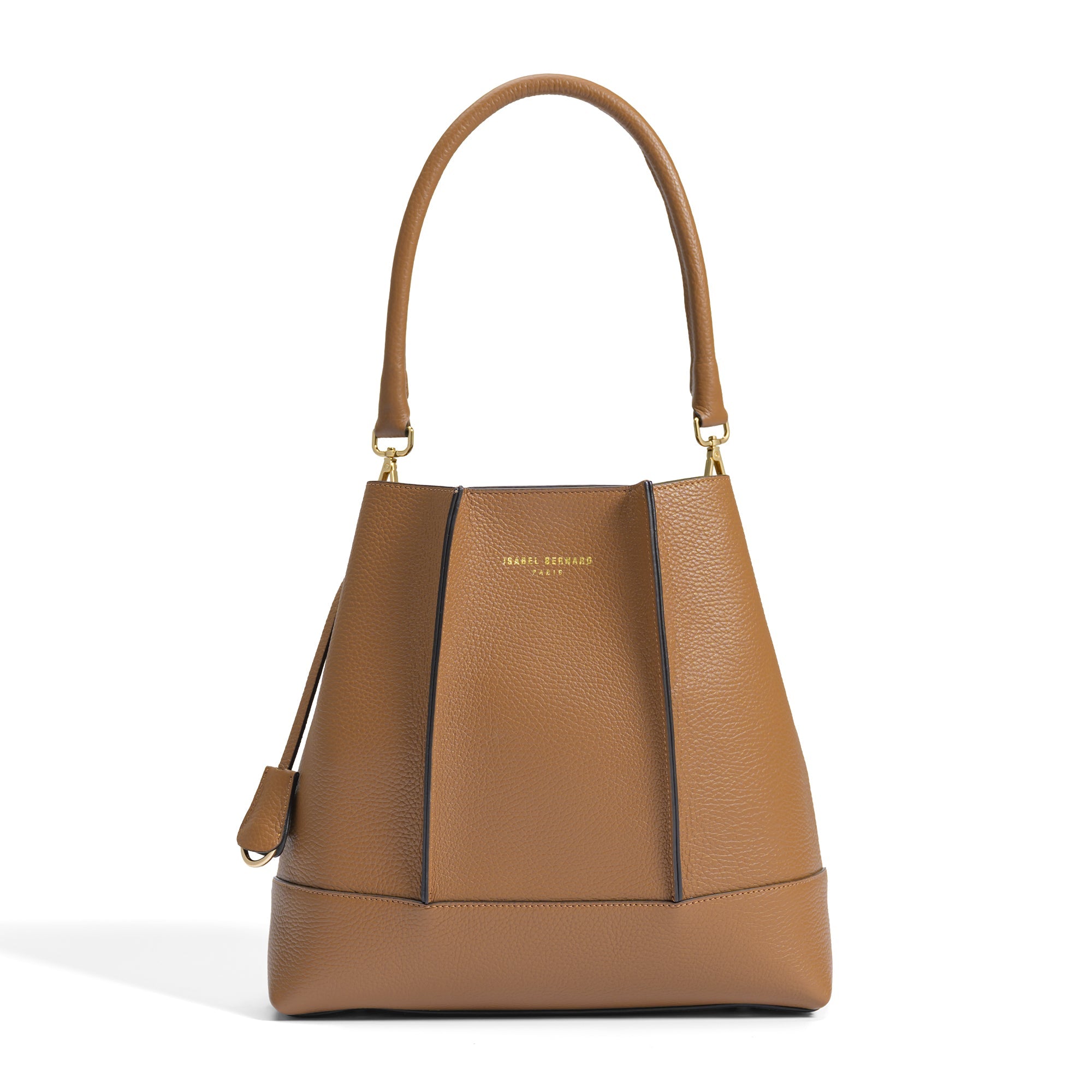 Femme Forte Macie cognac calfskin leather shoulder bag