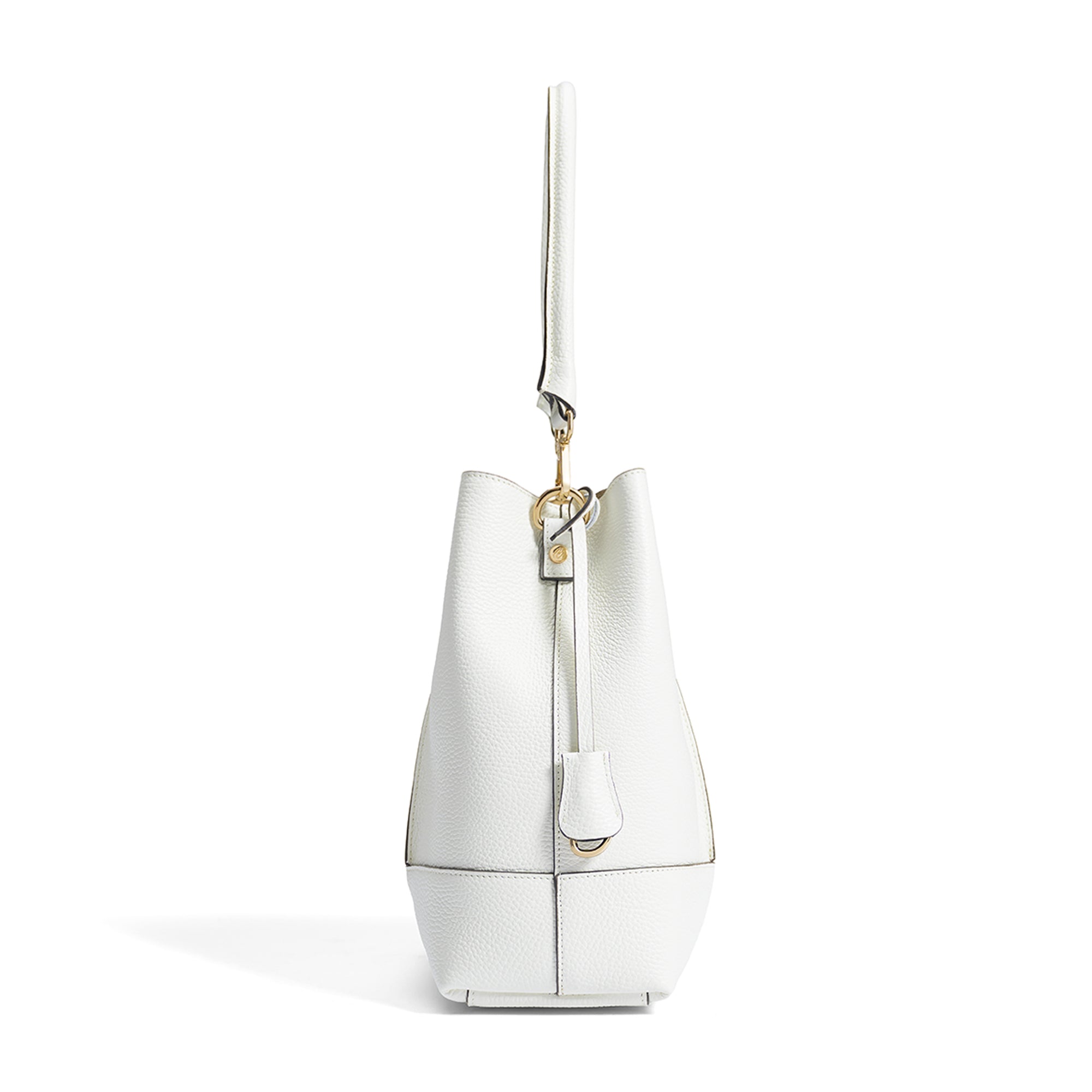 Femme Forte Macie cream calfskin leather shoulder bag