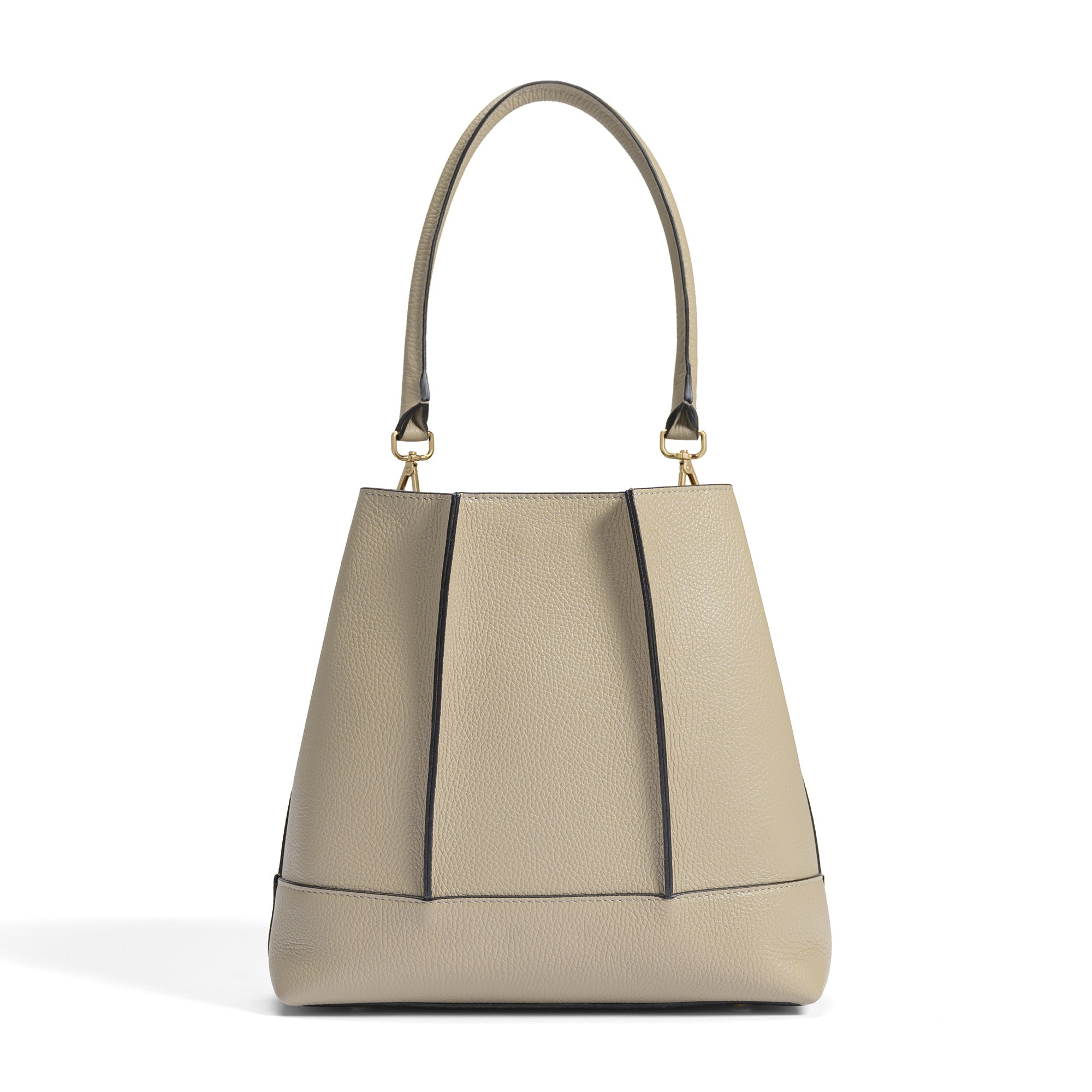 Femme Forte Macie taupe calfskin leather shoulder bag