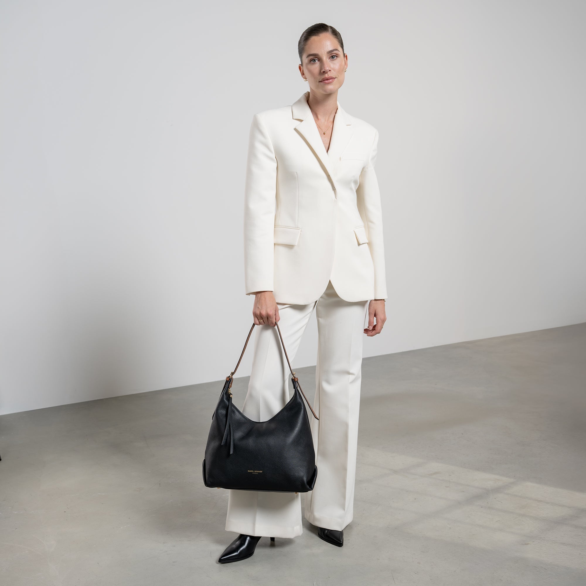Honoré Muriel black calfskin leather shoulder bag