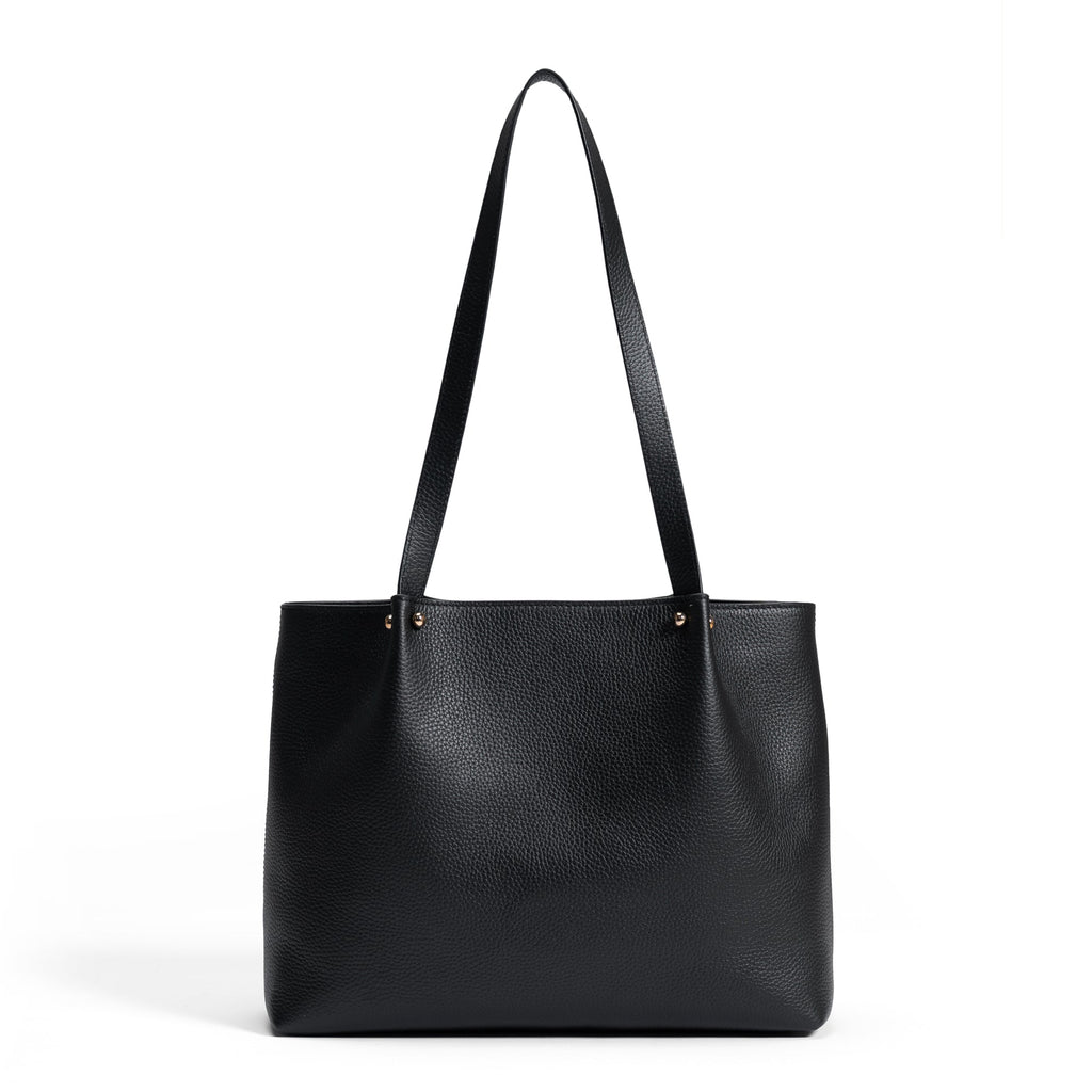 Cadeau d'Isabel black calfskin leather shopper and wallet set
