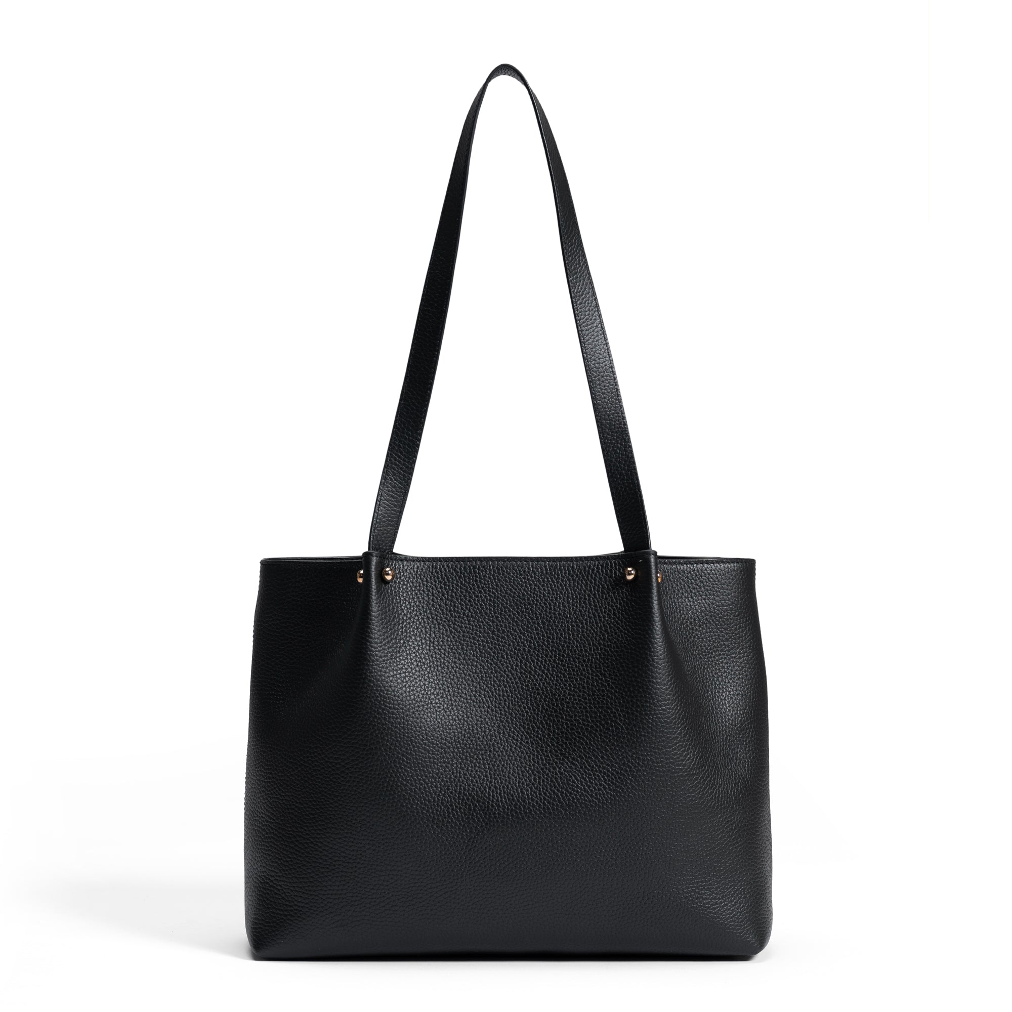 Cadeau d'Isabel black calfskin leather shopper and wallet set