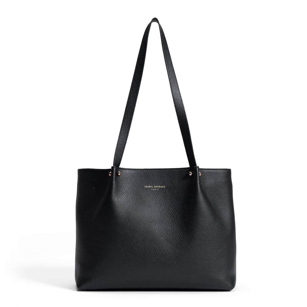 Cadeau d'Isabel black calfskin leather shopper and wallet set