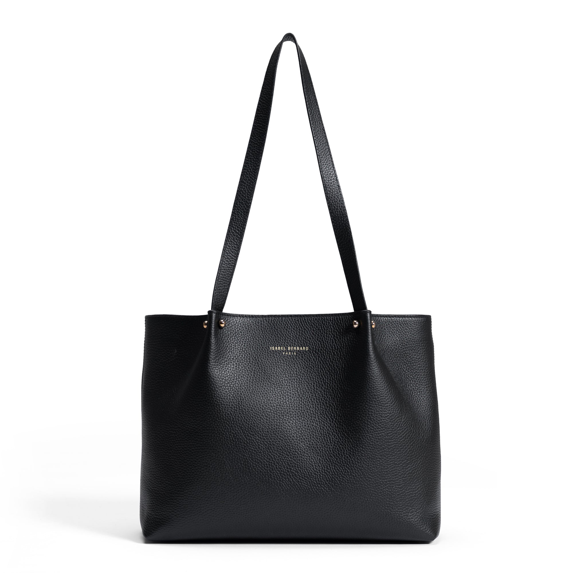 Cadeau d'Isabel black calfskin leather shopper and wallet set