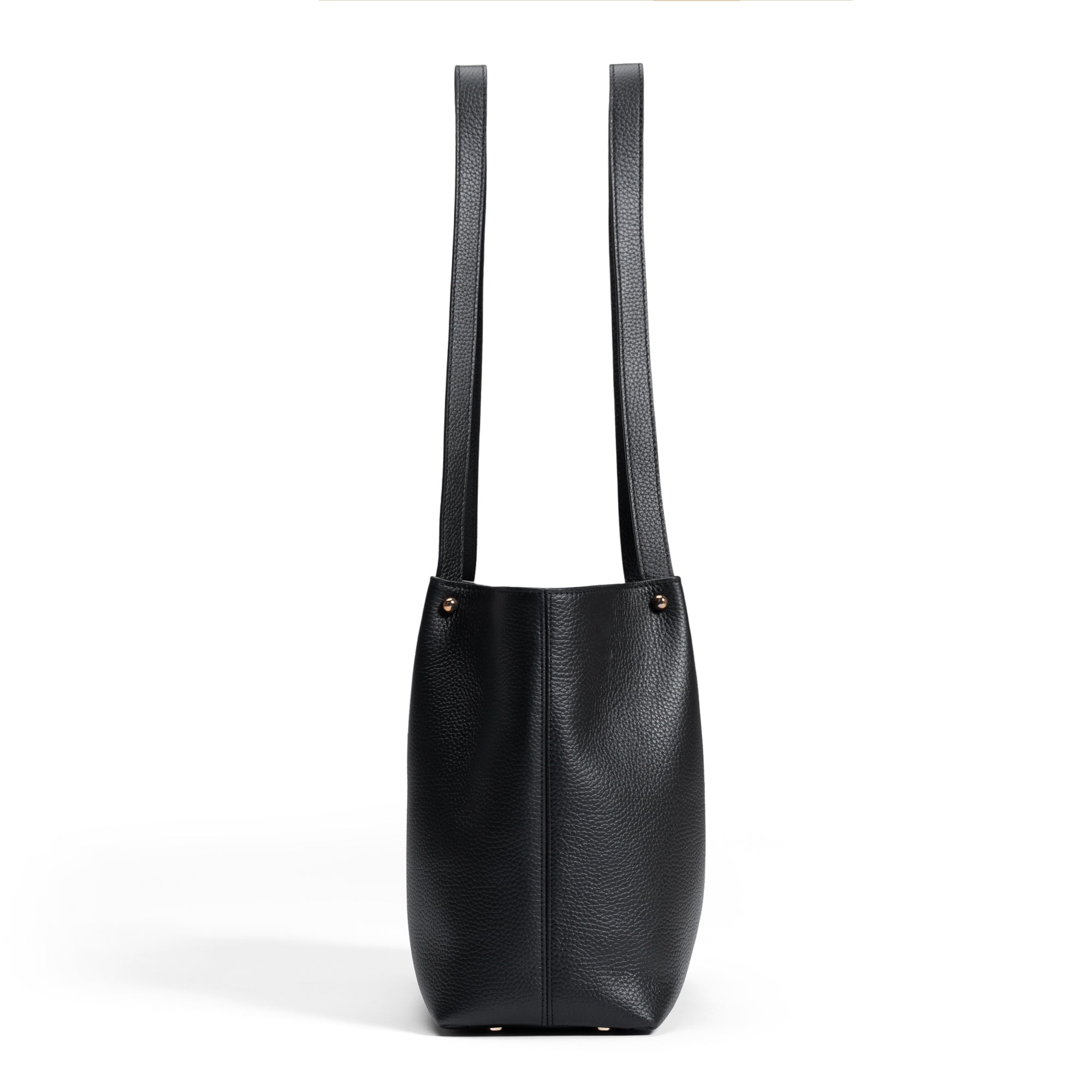 Cadeau d'Isabel black calfskin leather shopper and wallet set
