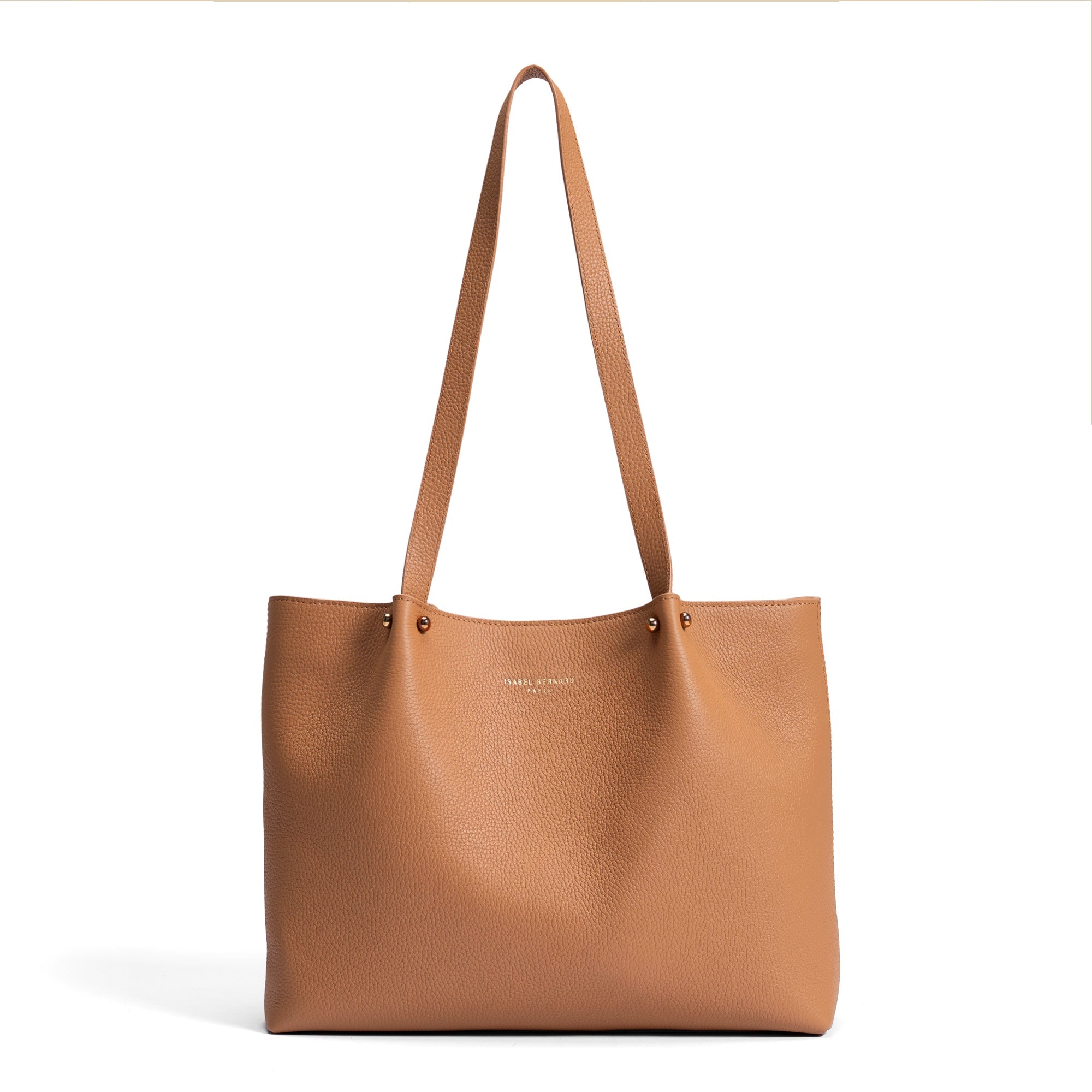 Cadeau d'Isabel camel calfskin leather shopper and wallet set