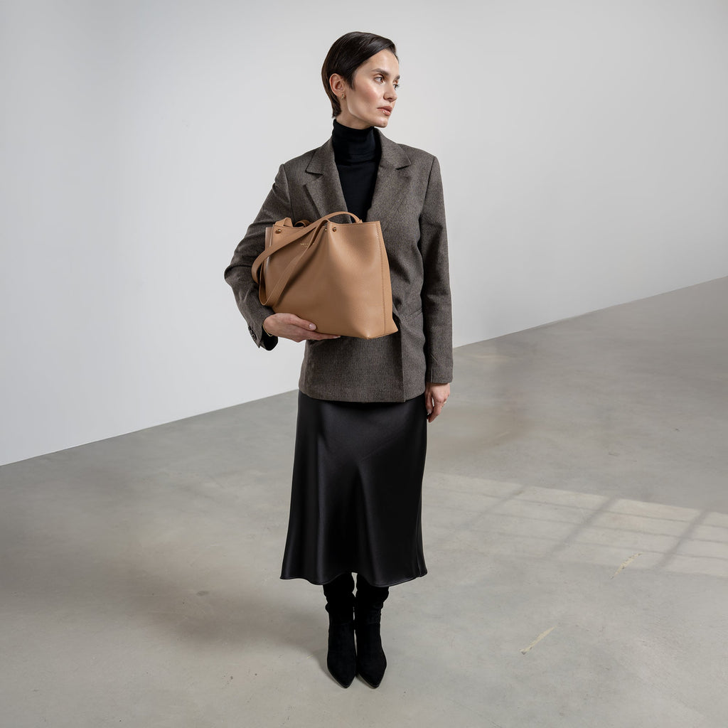 Honoré Nata camel leather shopper calfskin leather