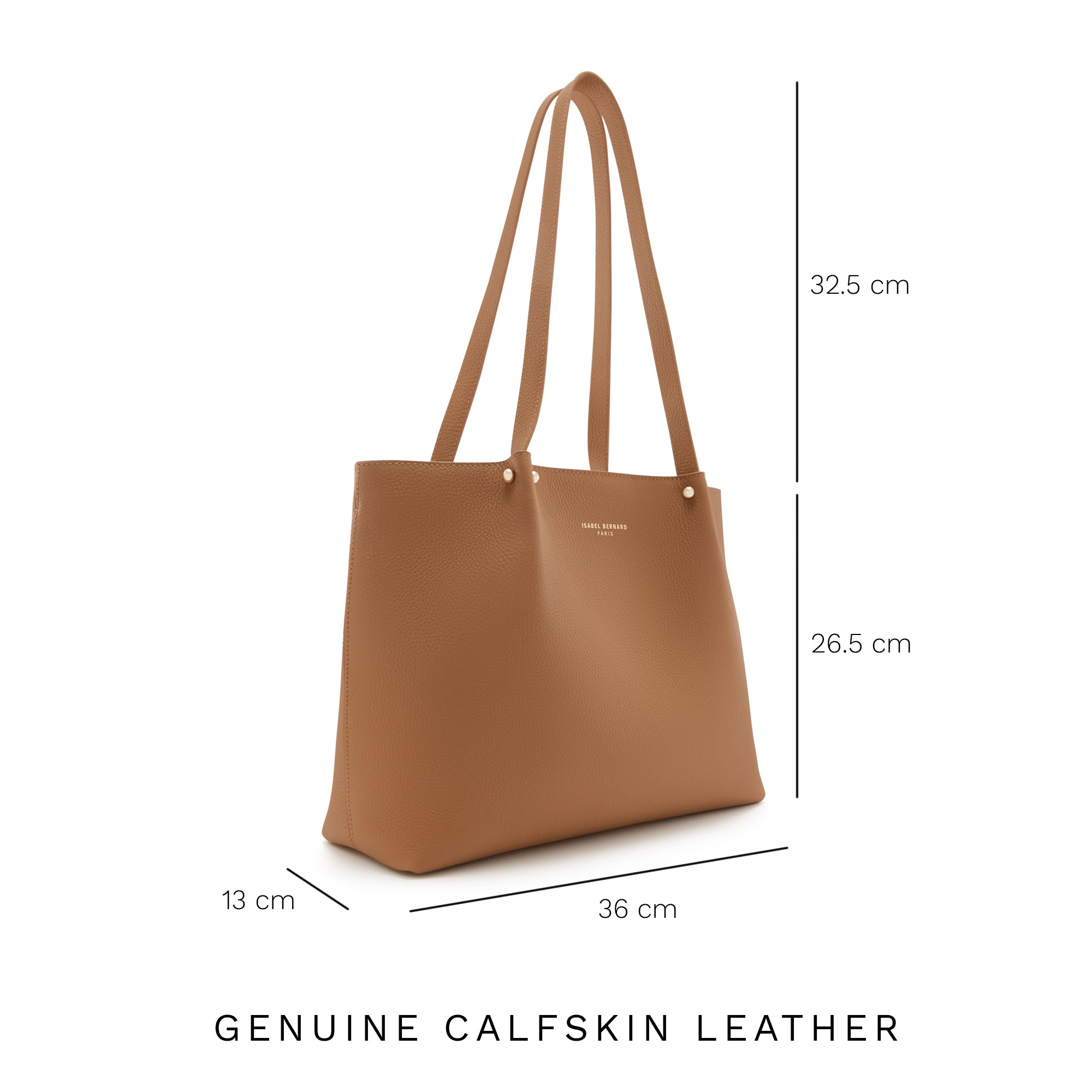 Cadeau d'Isabel camel calfskin leather shopper and wallet set