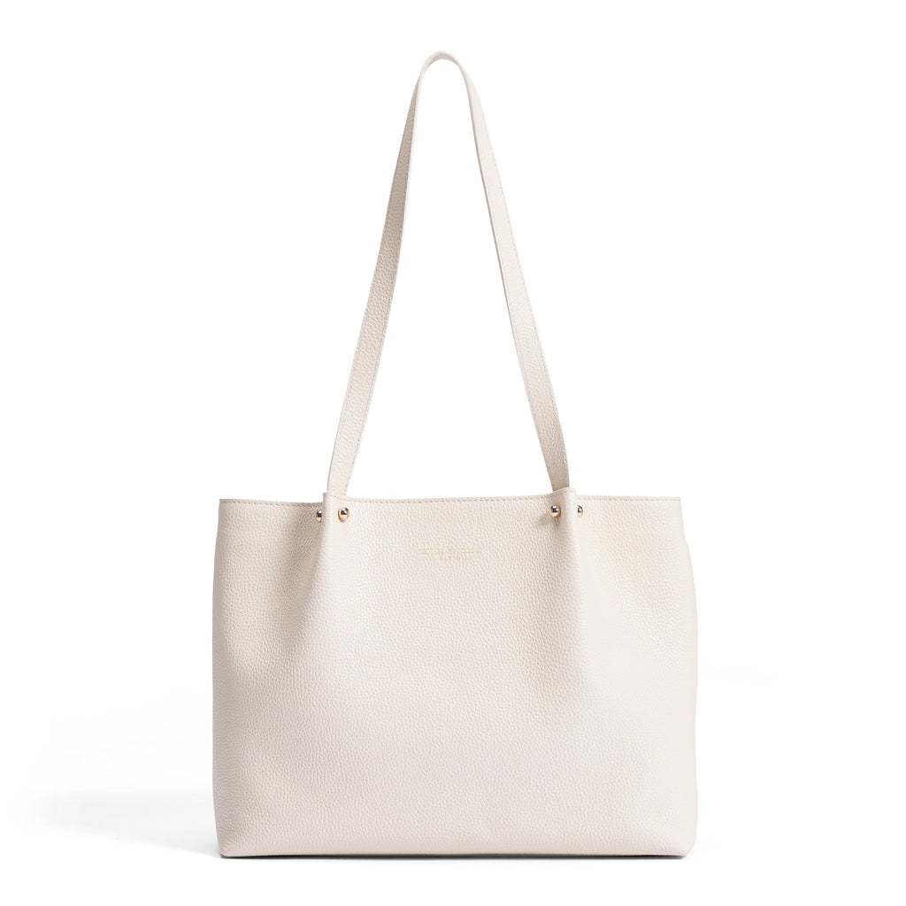 Cadeau d'Isabel cream calfskin leather shopper and wallet set