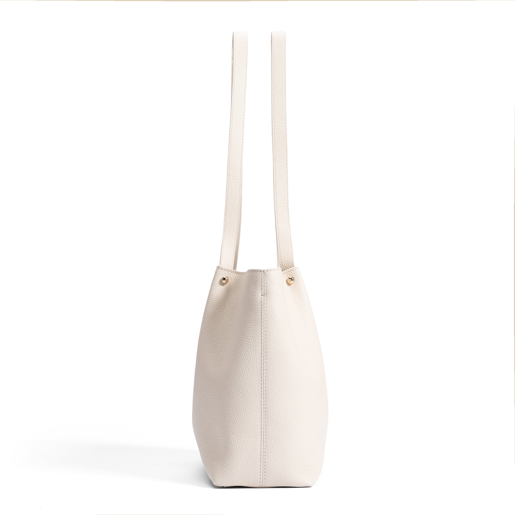 Cadeau d'Isabel cream calfskin leather shopper and wallet set